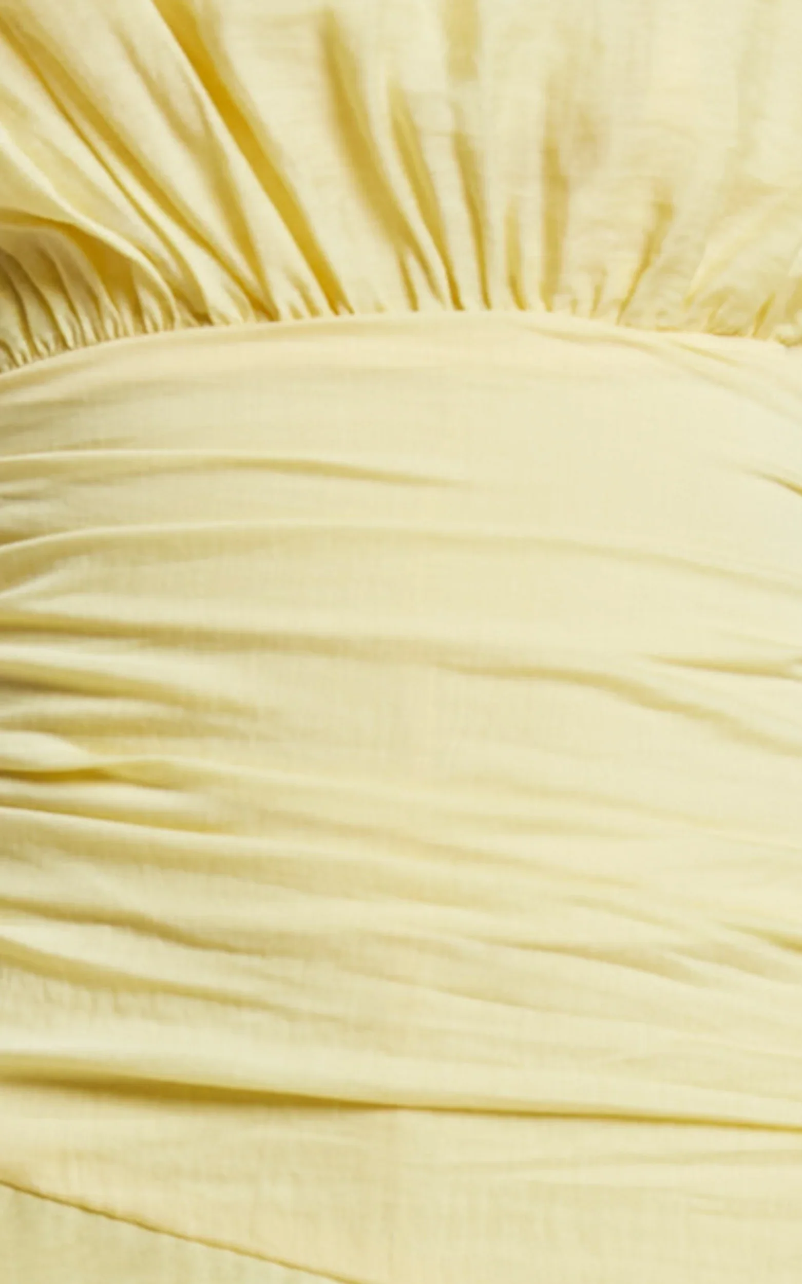 Eugenia Midi Dress One Shoulder Fit and Flare Layered Dress in Yellow