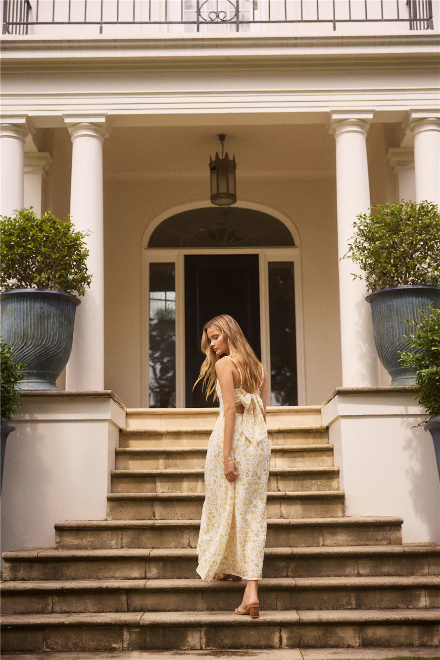 Painted Skies Maxi Dress Yellow