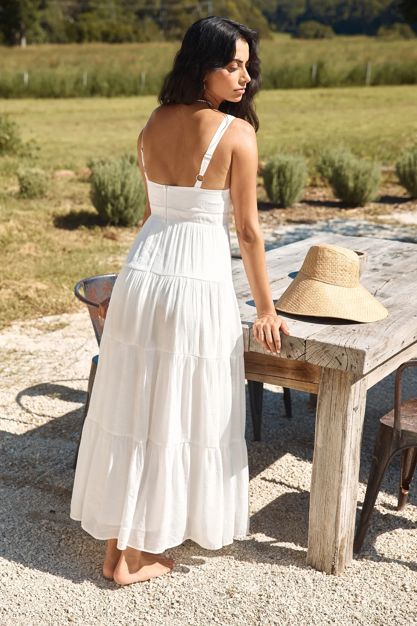 Shooting Stars Maxi Dress White