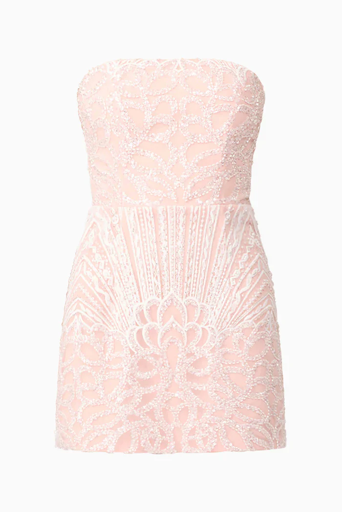 Kiki Strapless Mini Dress in Pink
