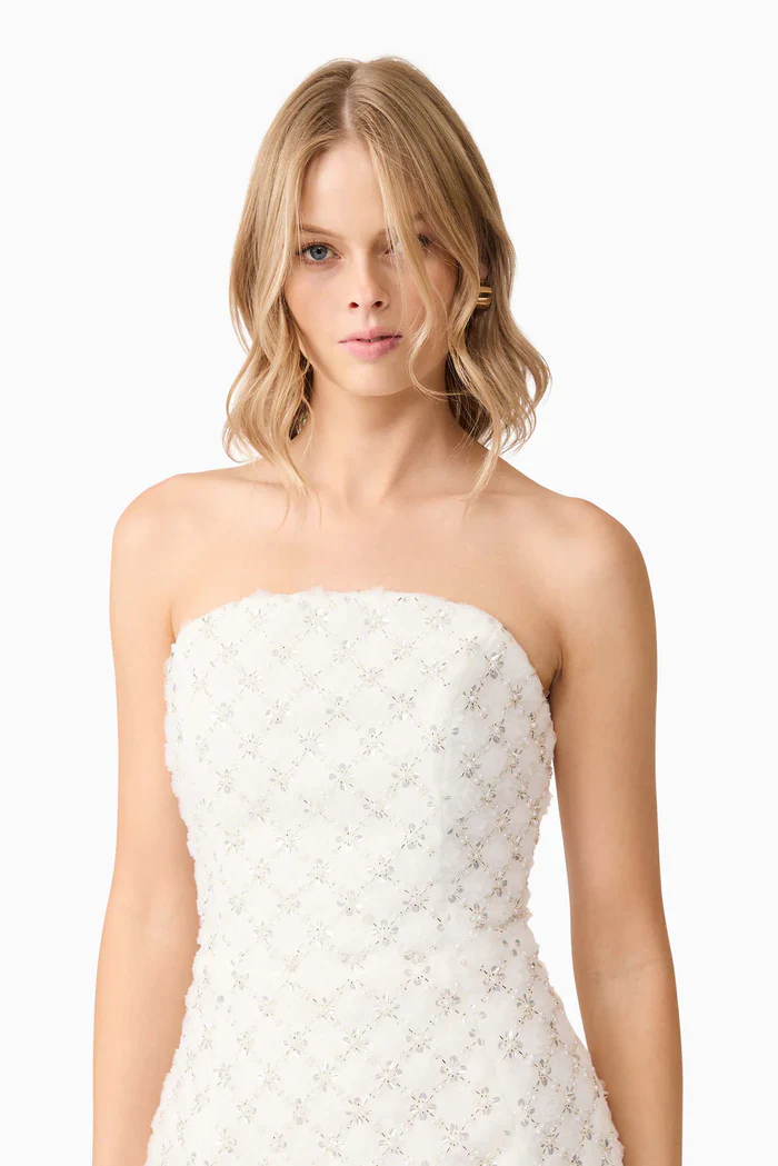 Lola Strapless Mini Dress in White