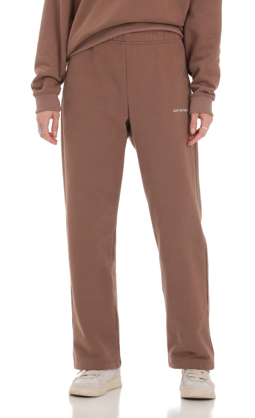 Heart Pocket Sports Suit in Brown