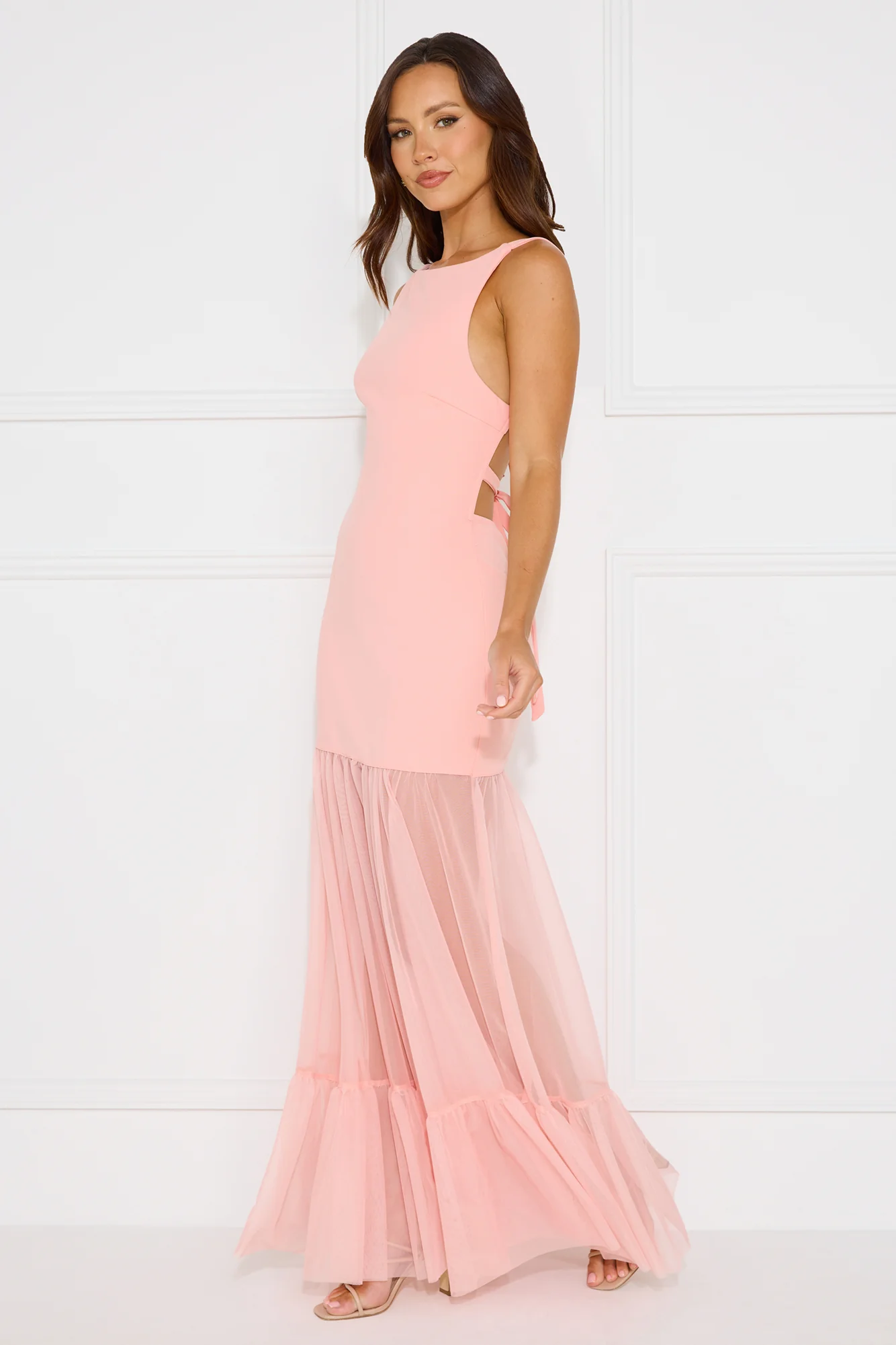 Chic Whispers Maxi Dress Pink