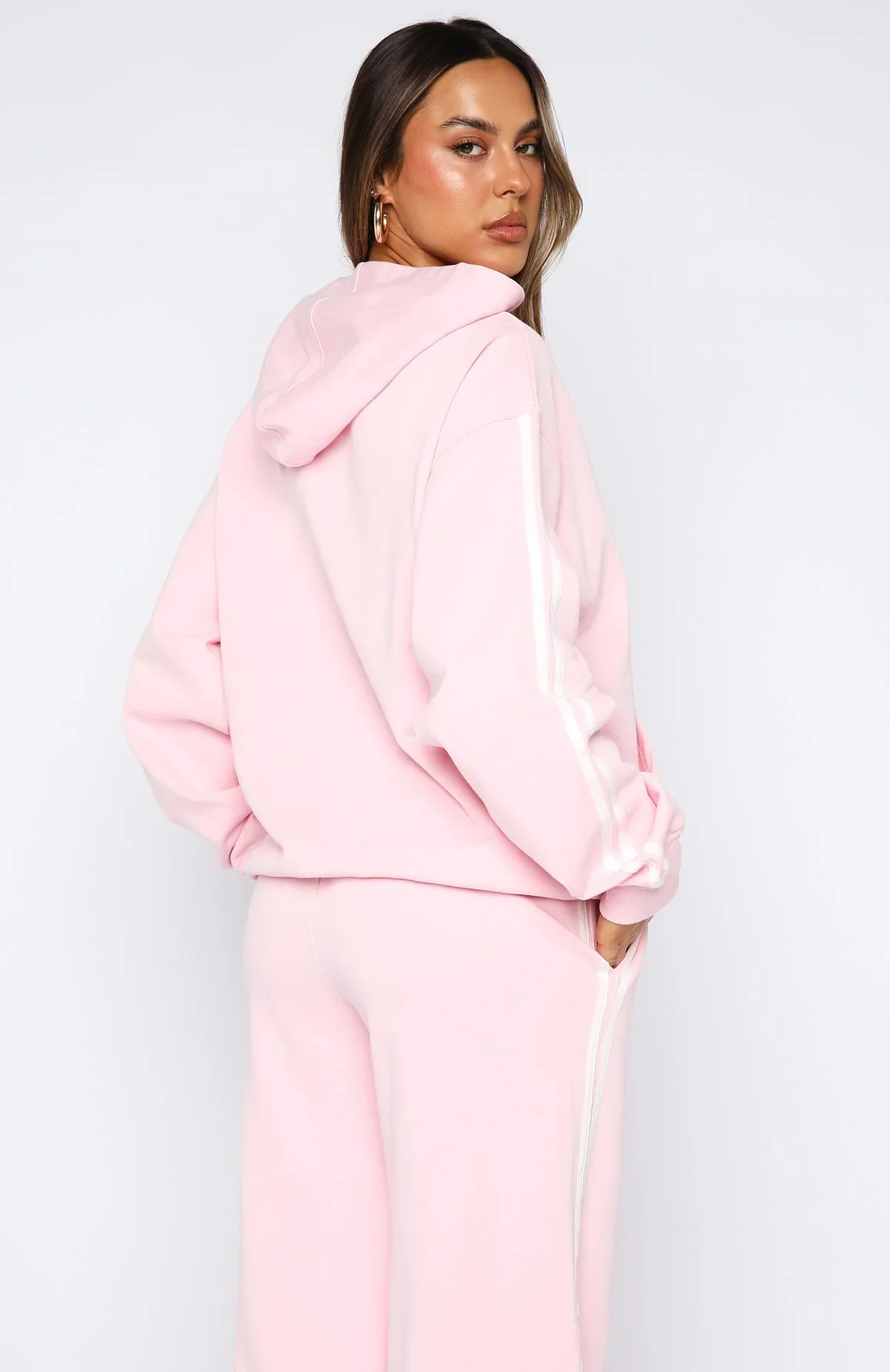 Star Student Oversized Hoodie Pink