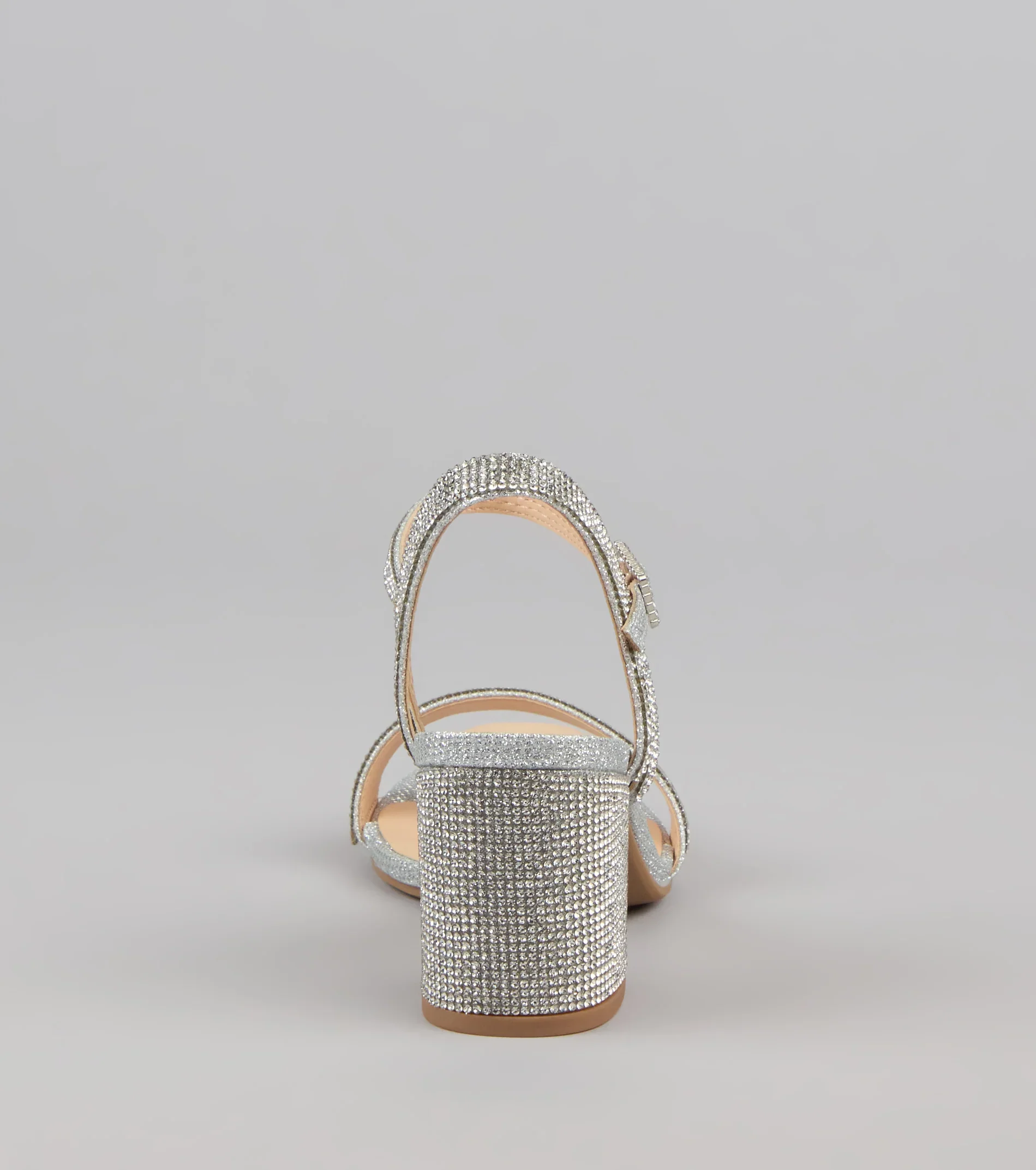 Step Into Sparkle Rhinestone Block Heels