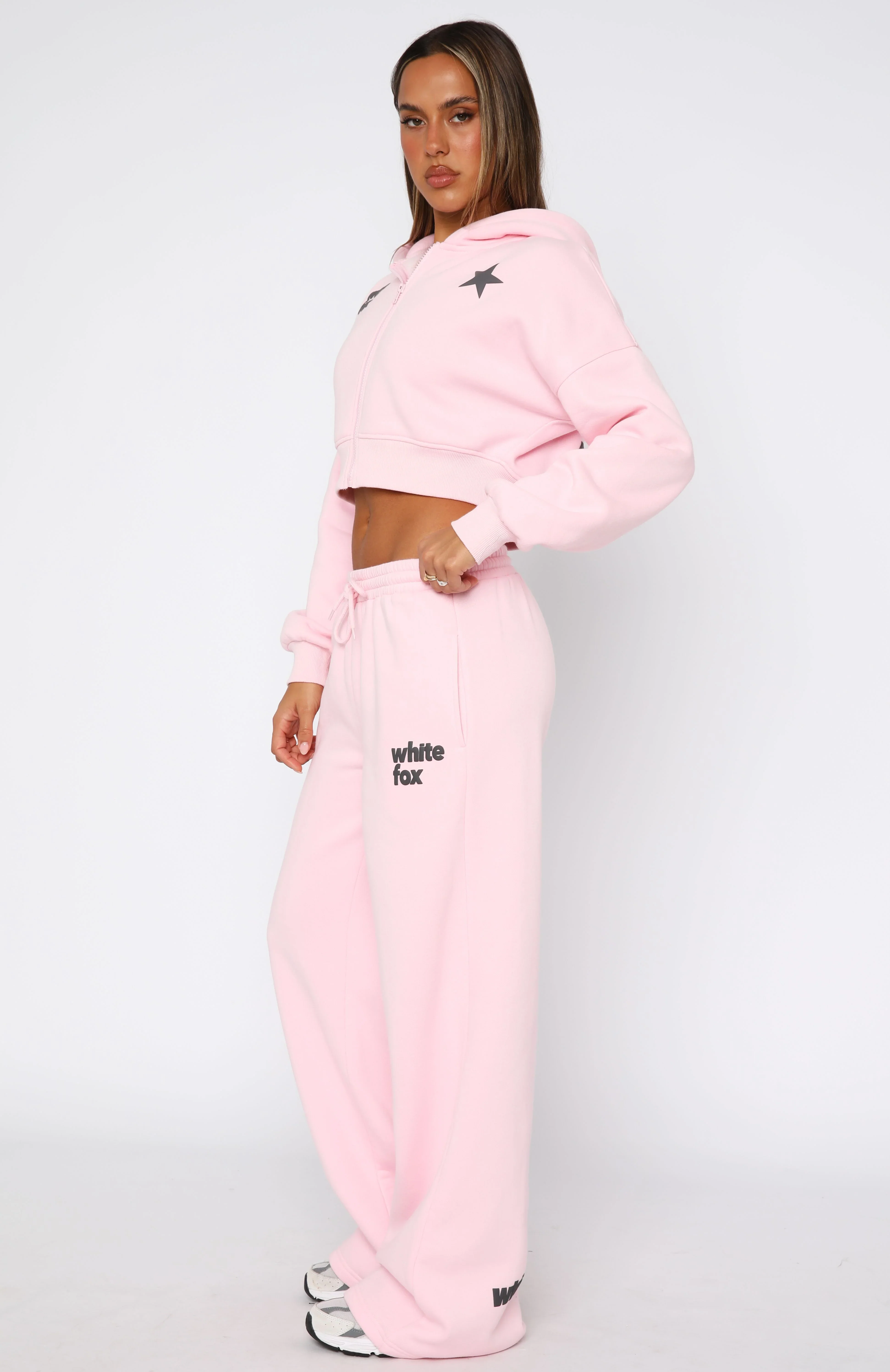 From The Archives Charli Wide Leg Sweatpants Pink