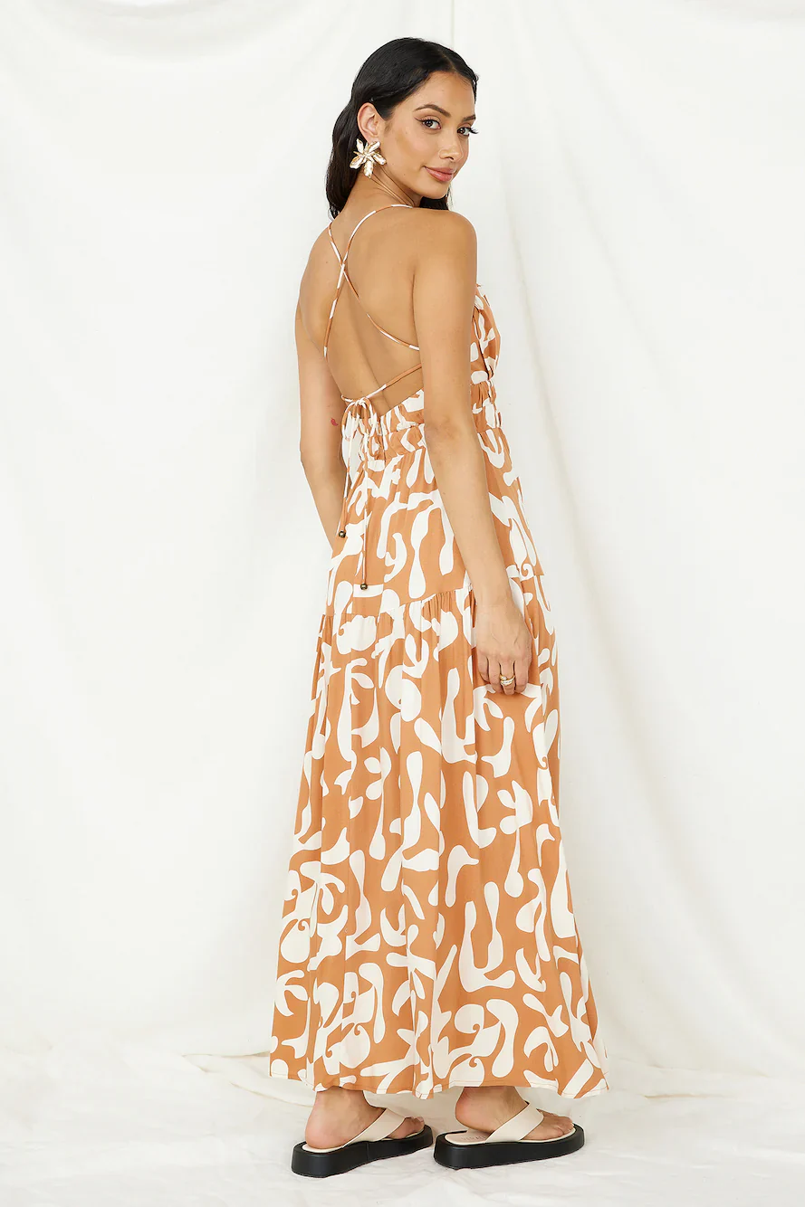 Lover Of Love Maxi Dress Brown