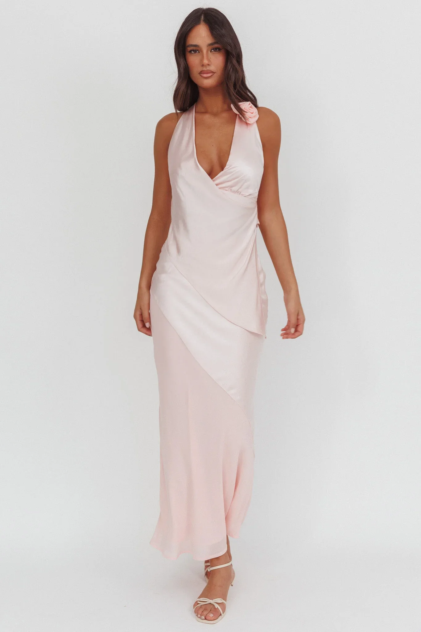 Easy Love Contrast Maxi Skirt Pink