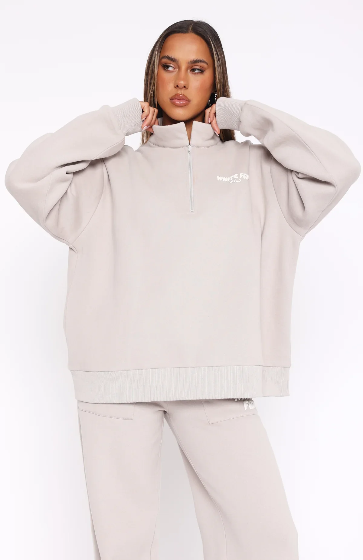 Offstage Zip Front Sweater Moon