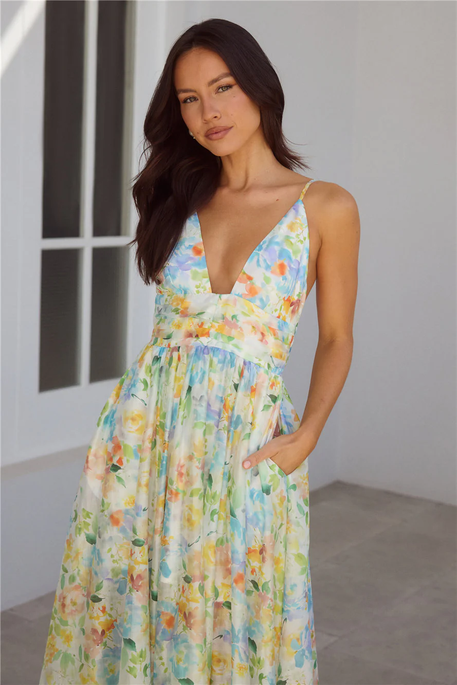 Buttercup Fields Maxi Dress Print