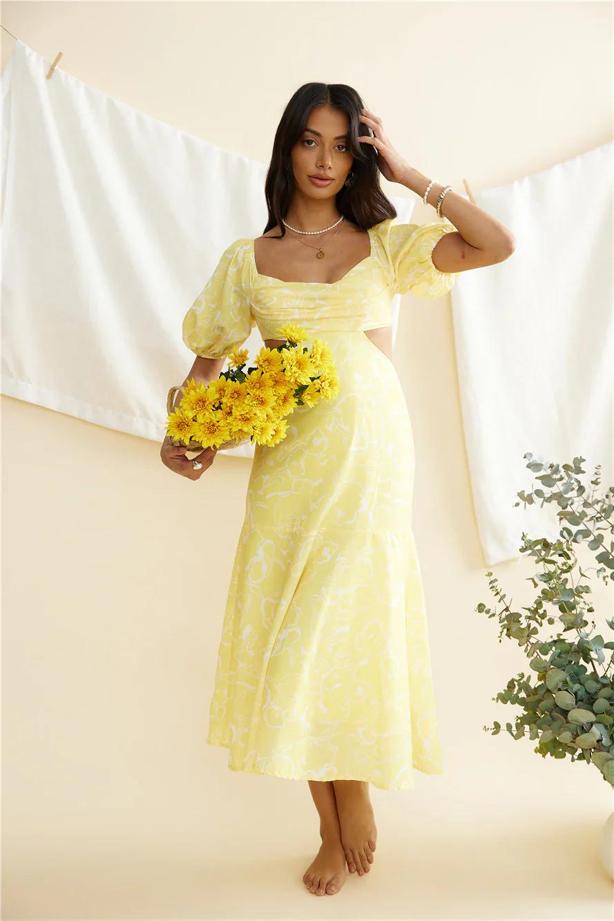Back From Florence Maxi Dress Yellow