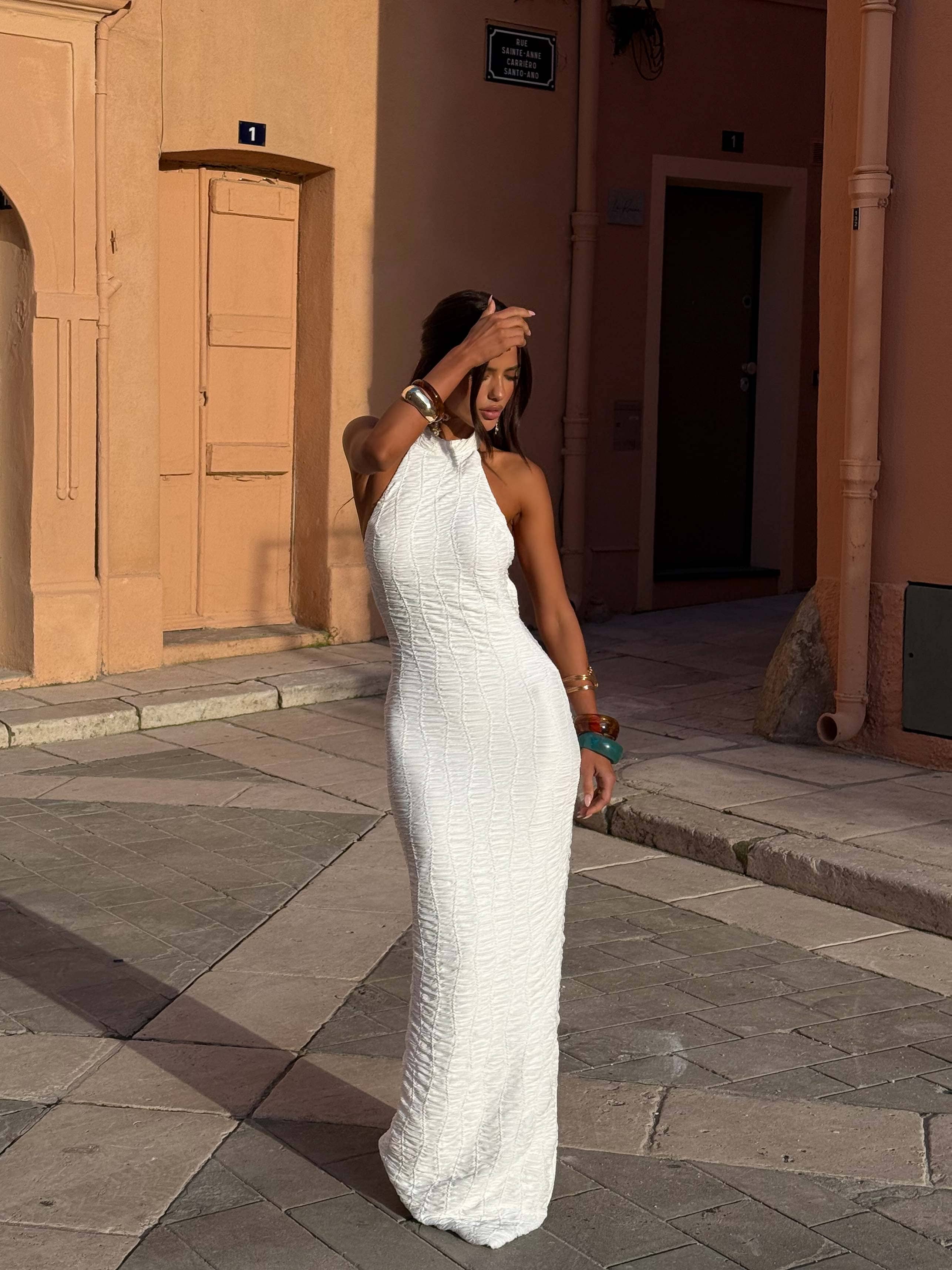 NICOLINA MAXI DRESS WHITE