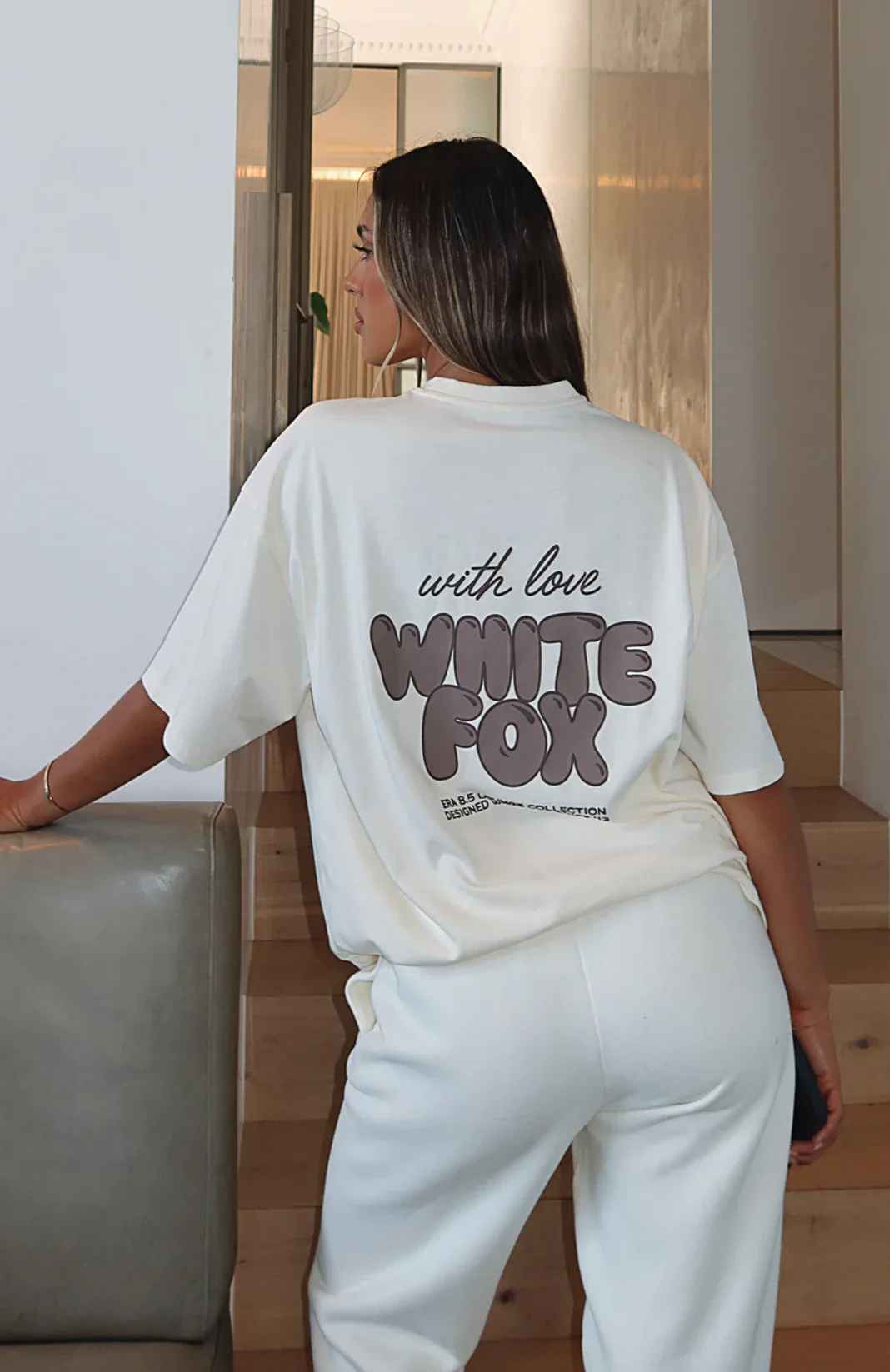 With Love Always Oversized Tee Cream