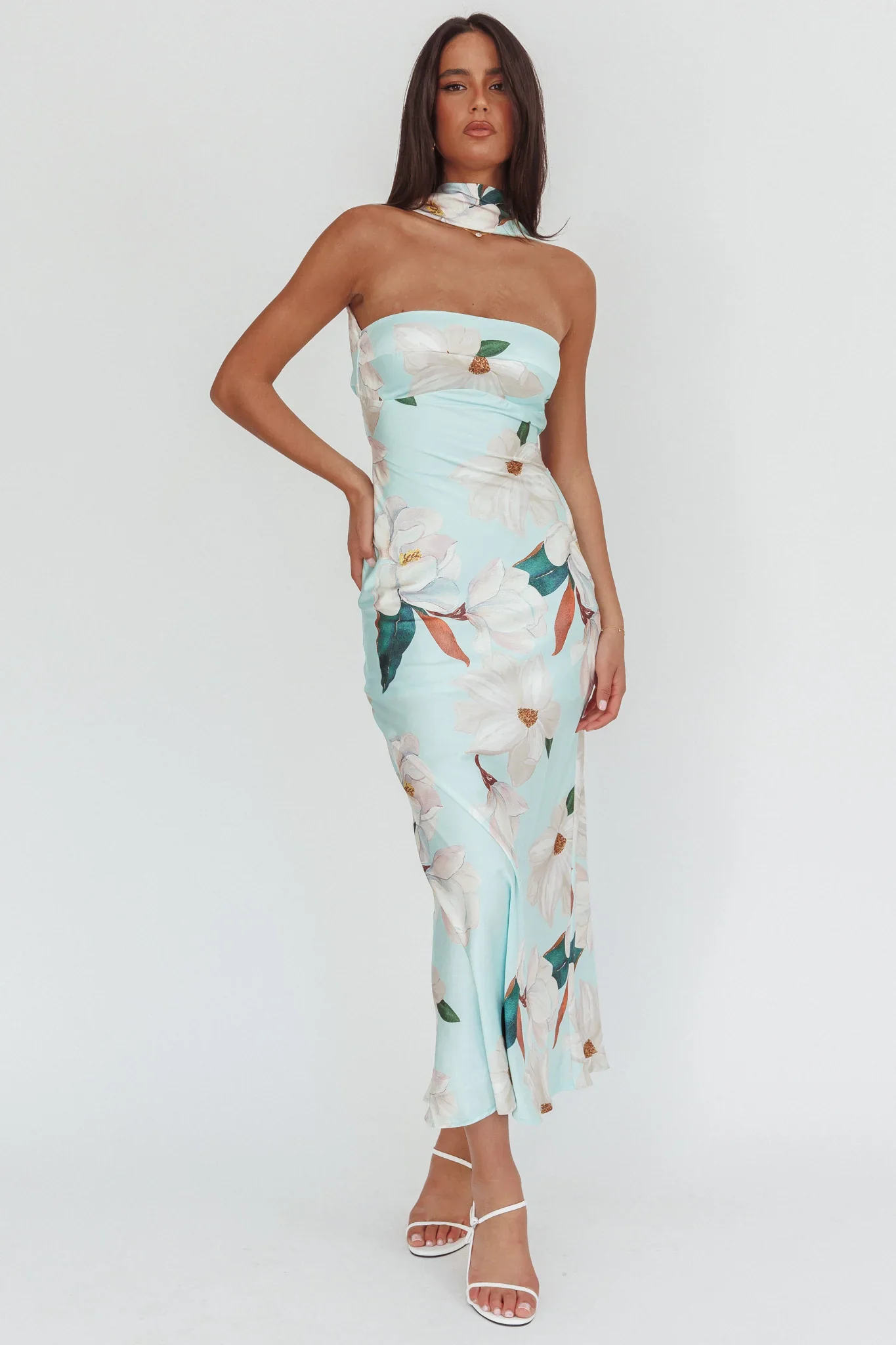 Damsel Reverse Halter Maxi Dress Magnolia Mint