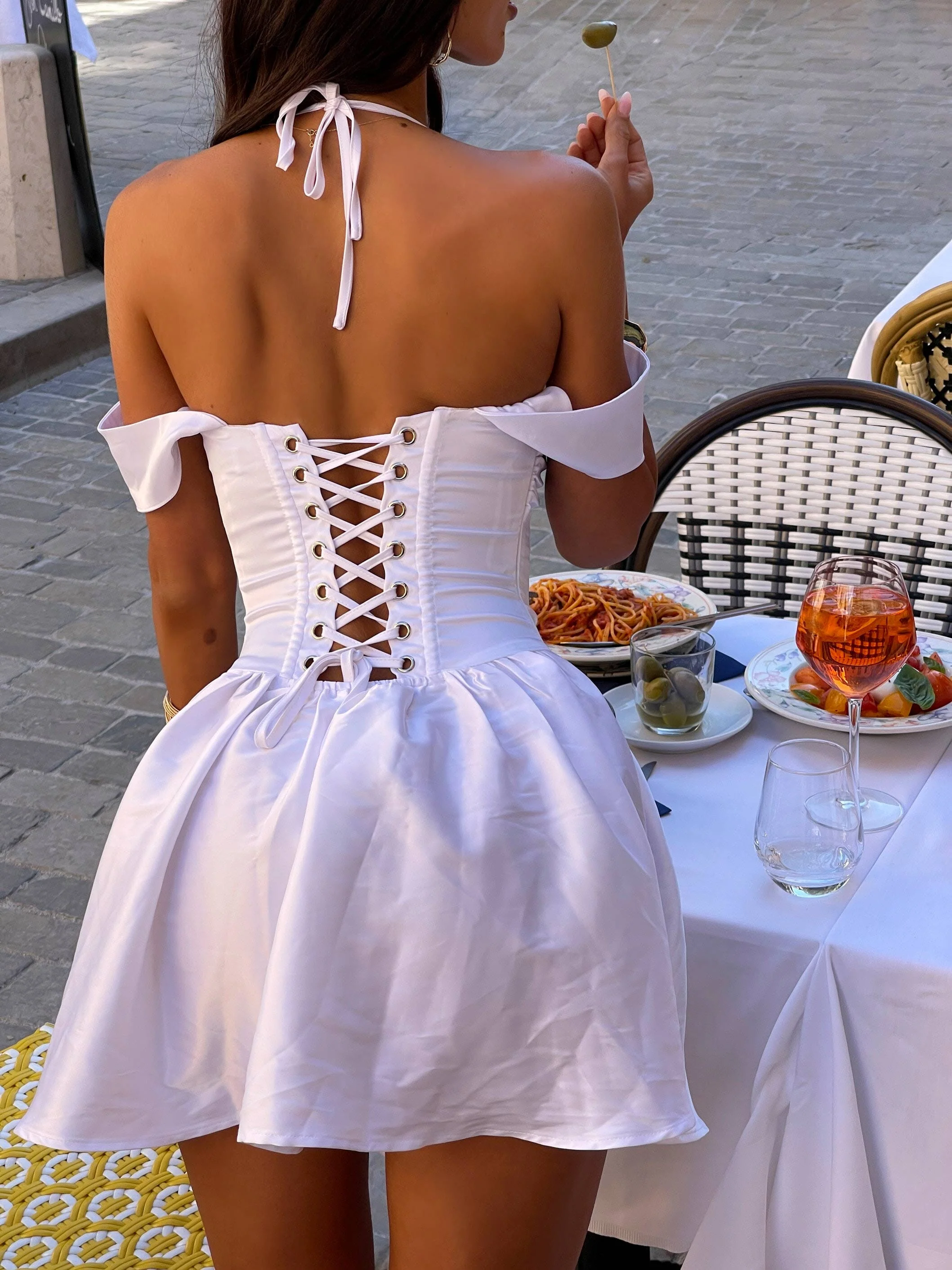 PORSHA MINI DRESS WHITE