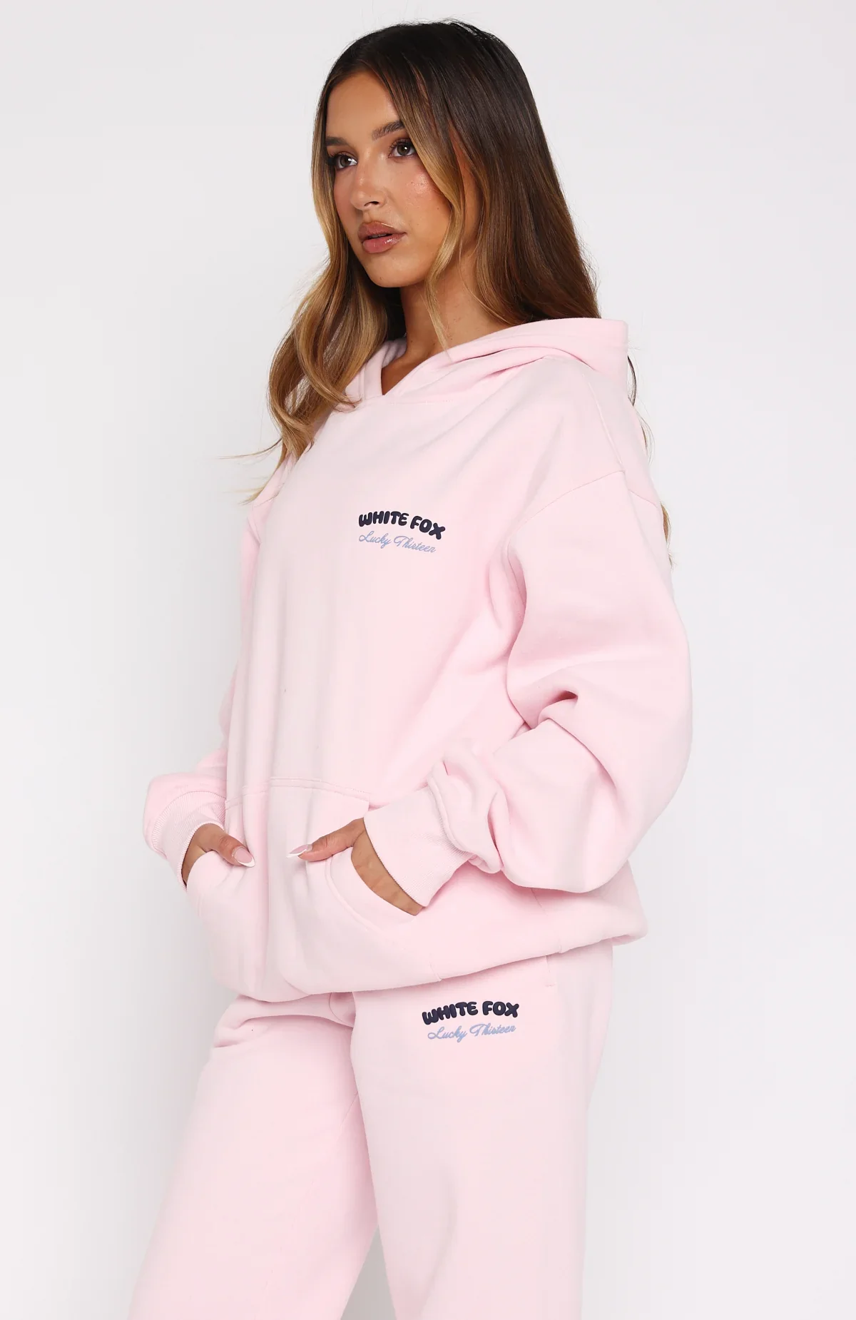 Lucky Thirteen Cheyenne Oversized Hoodie Soft Pink