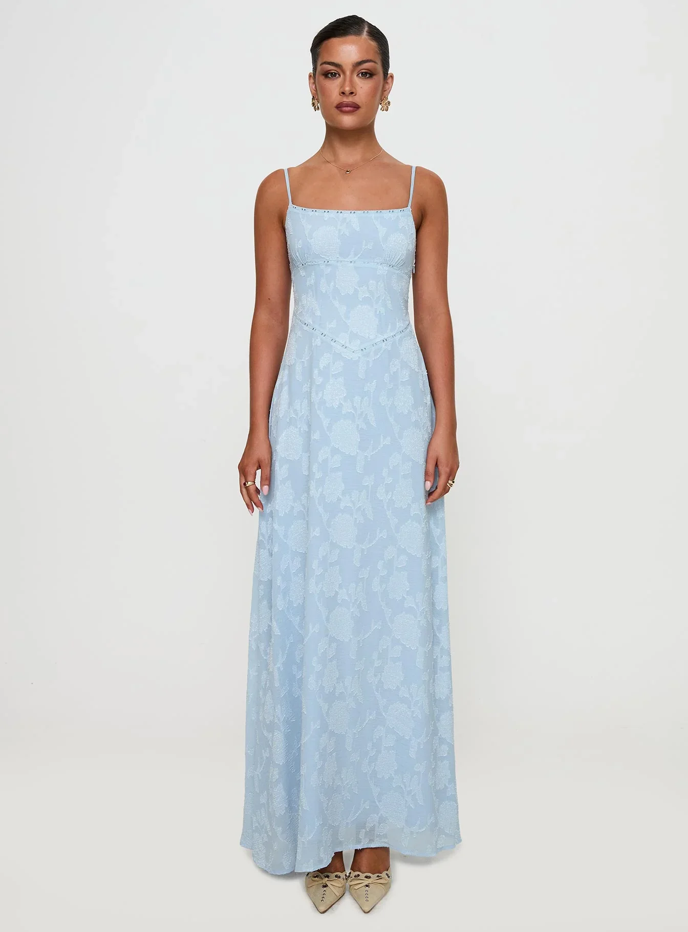 South Of France Maxi Dress Blue Petite