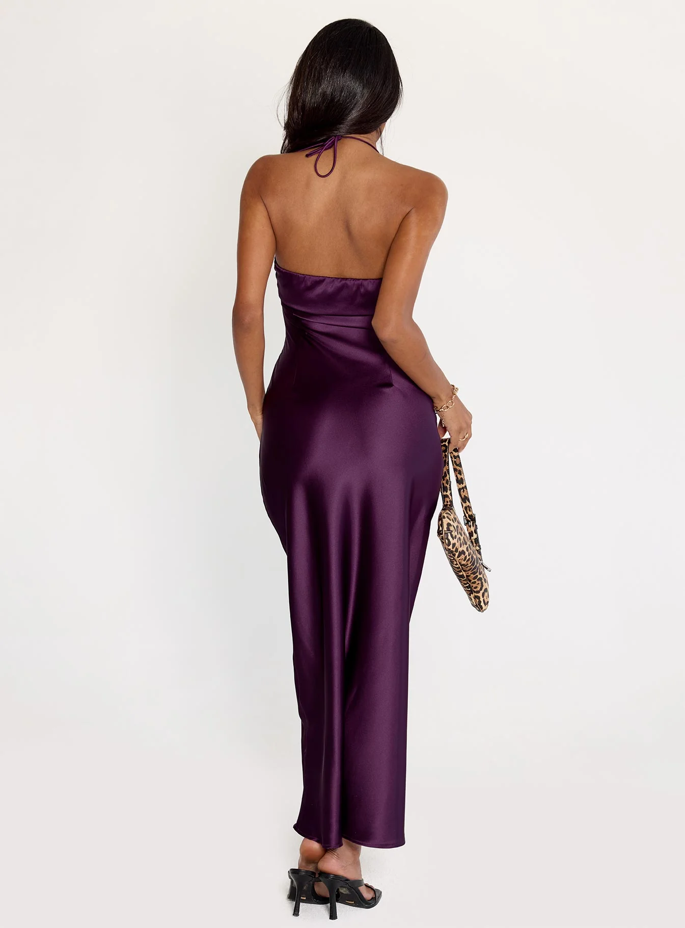 Fireproof Halter Maxi Dress Plum