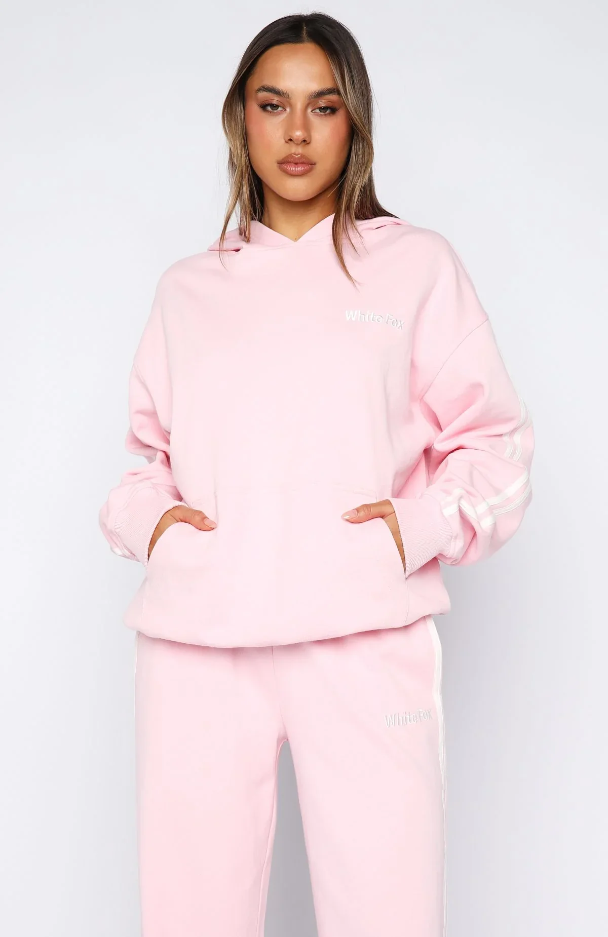 Star Student Oversized Hoodie Pink