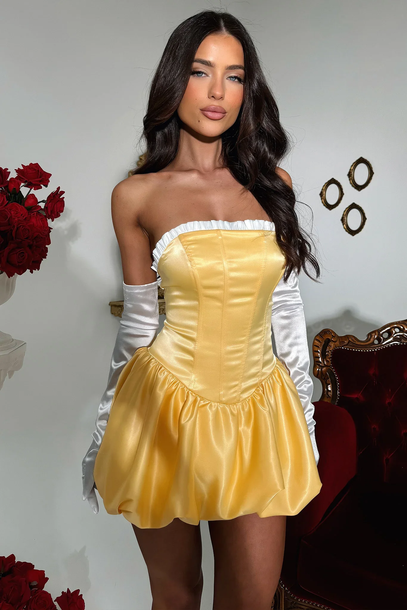 Beauty Dress - Yellow/White