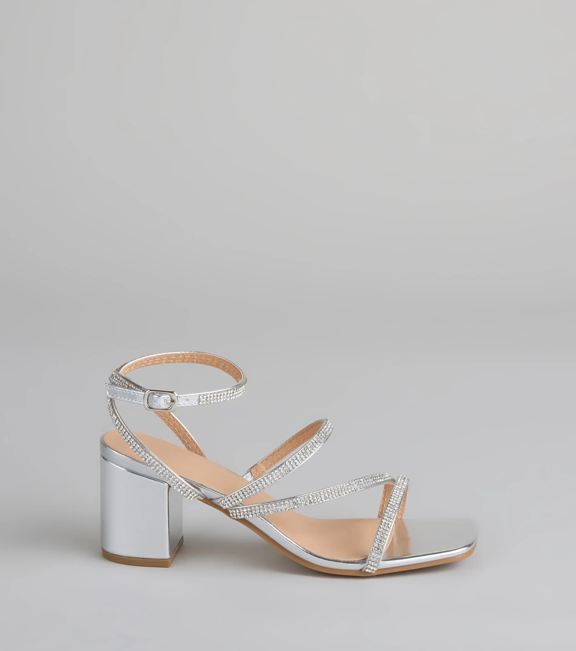 Made You Sparkle Rhinestone Block Heels