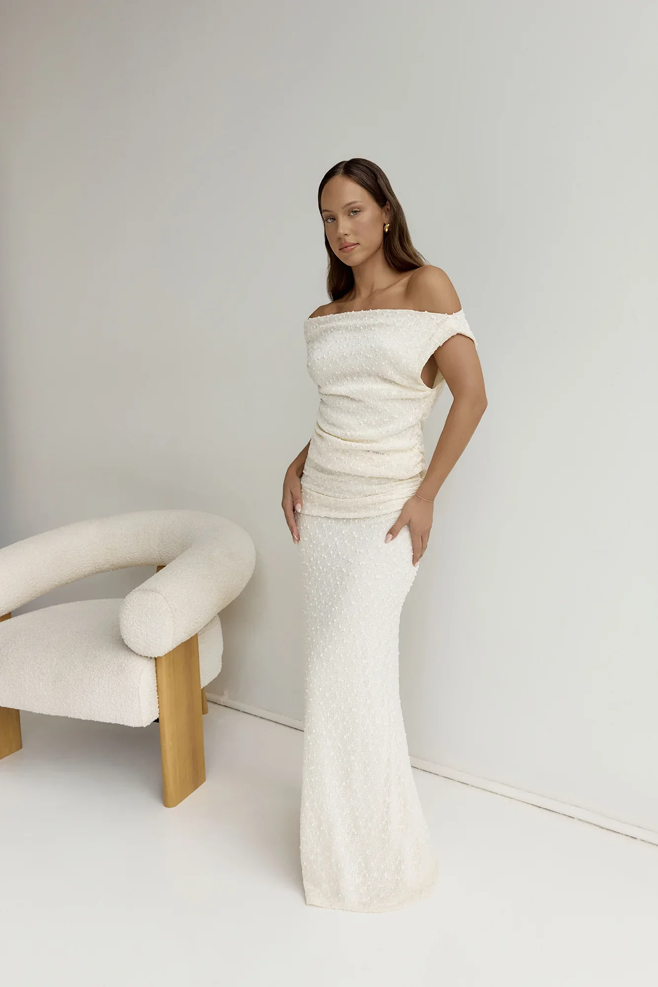 Palm Trees Set Cream