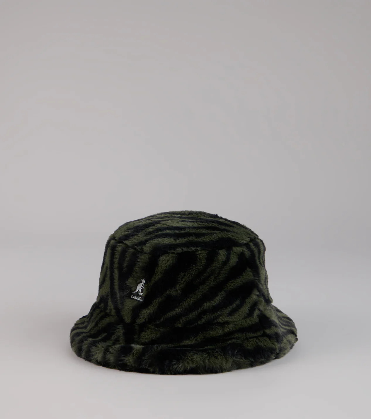 Kangol Zebra Print Faux Fur Bucket Hat