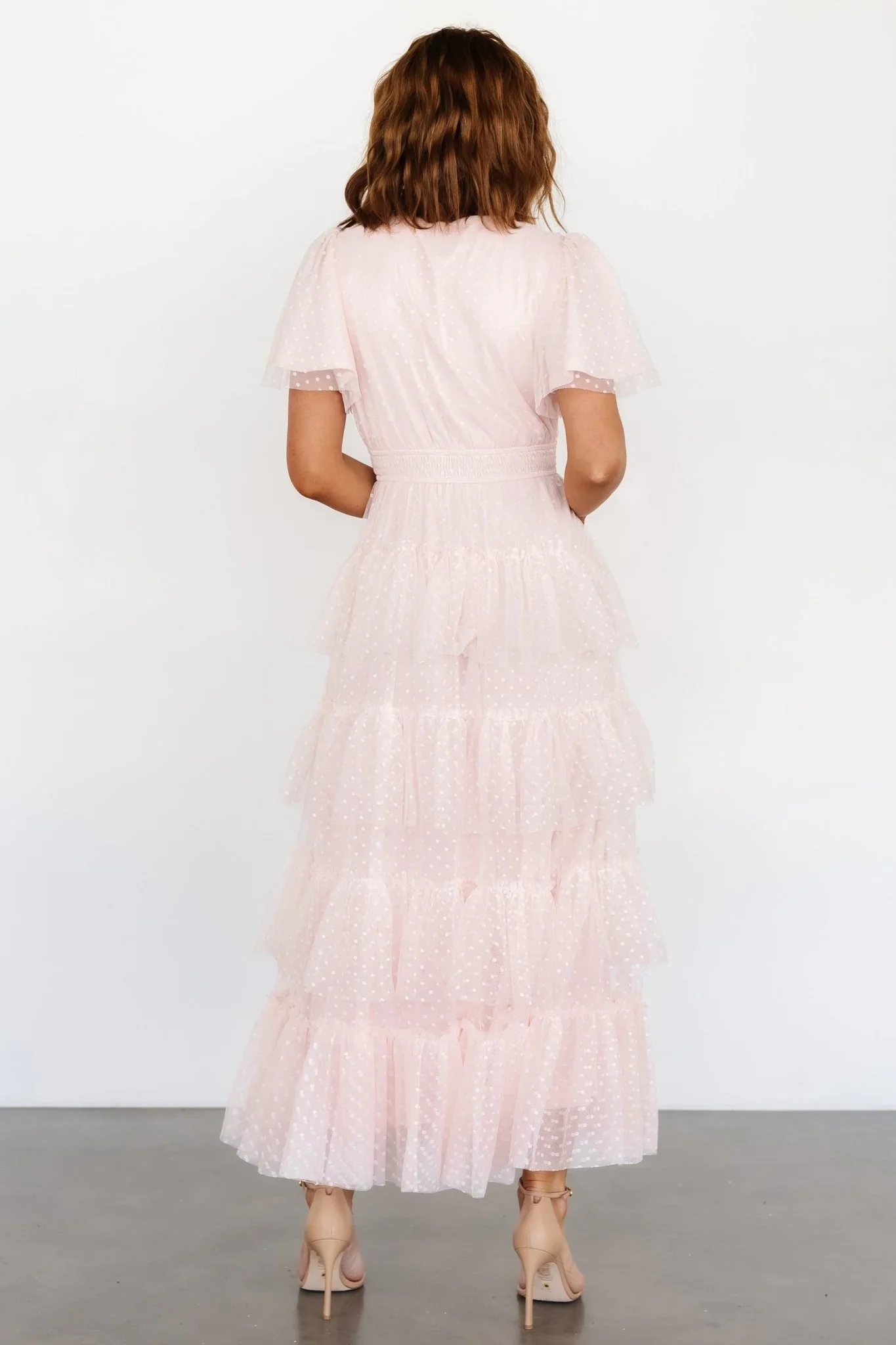 Laia Tiered Maxi Dress | Pale Blush
