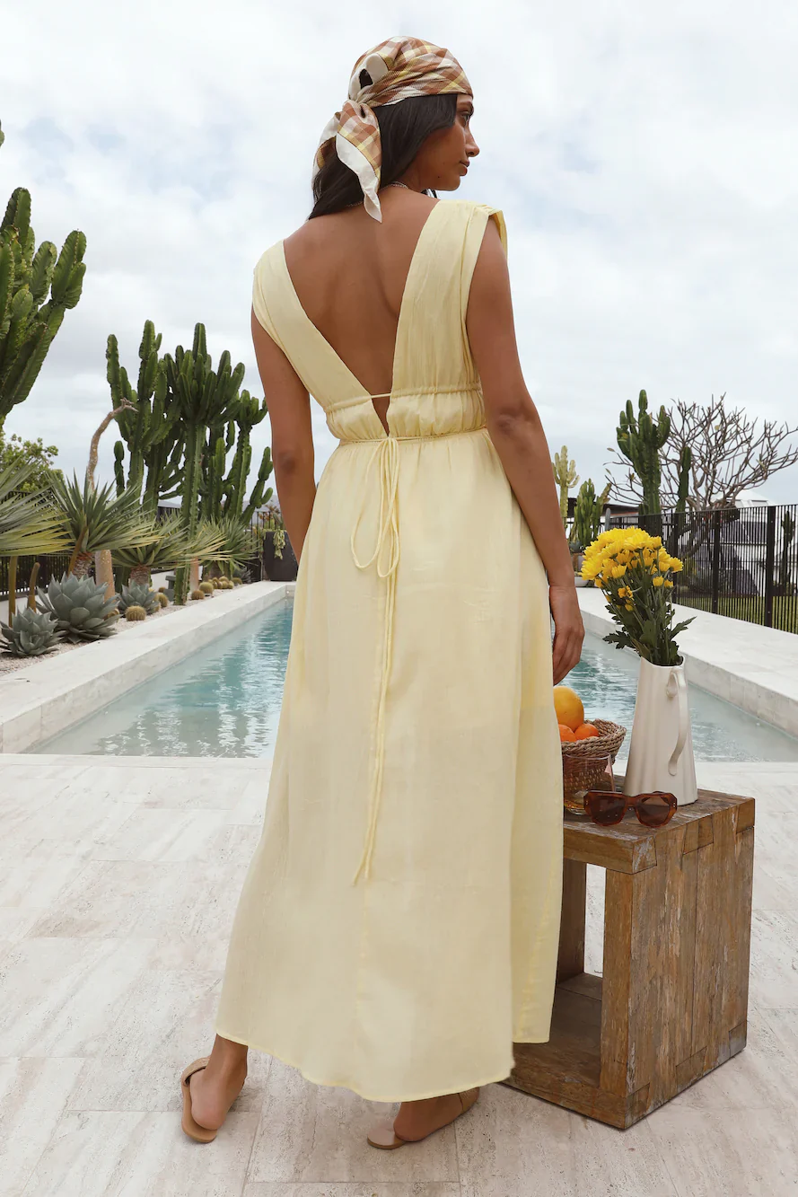 Savour The Moment Maxi Dress Yellow