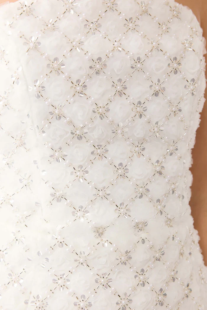 Lola Strapless Mini Dress in White