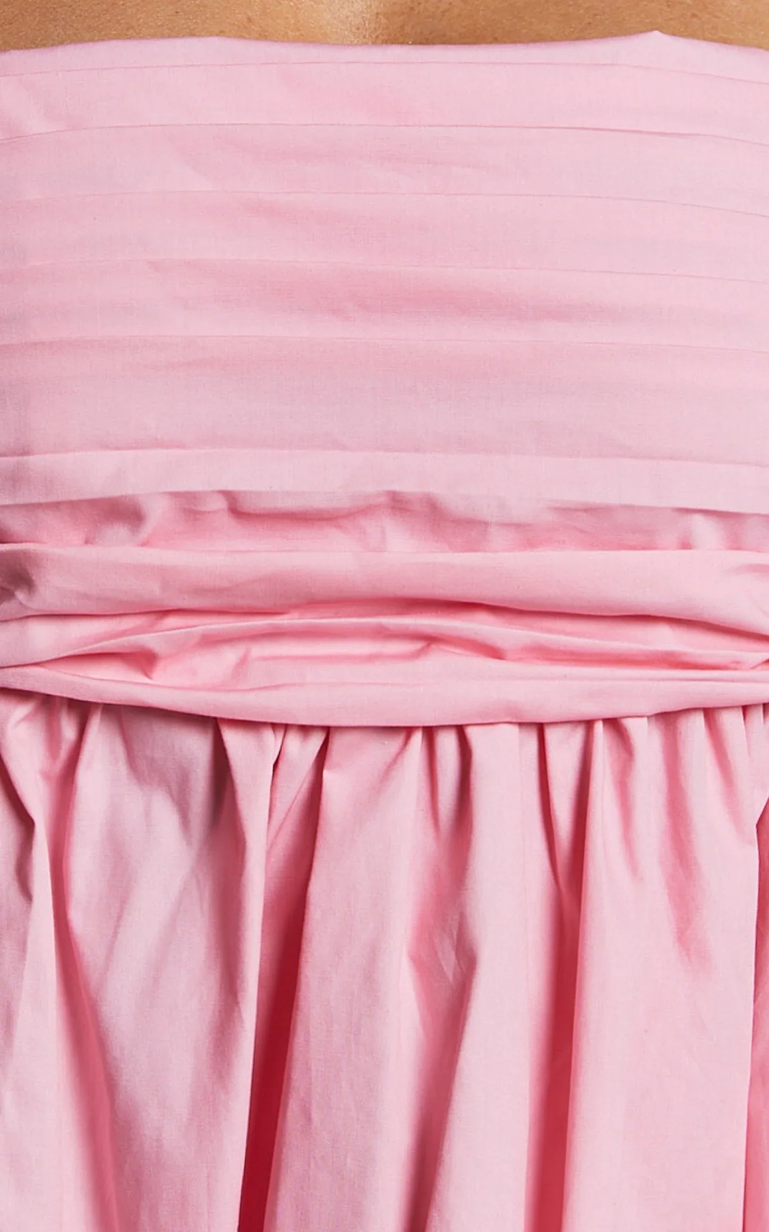 Clover Mini Dress Back Bow Babydoll Dress in Pink