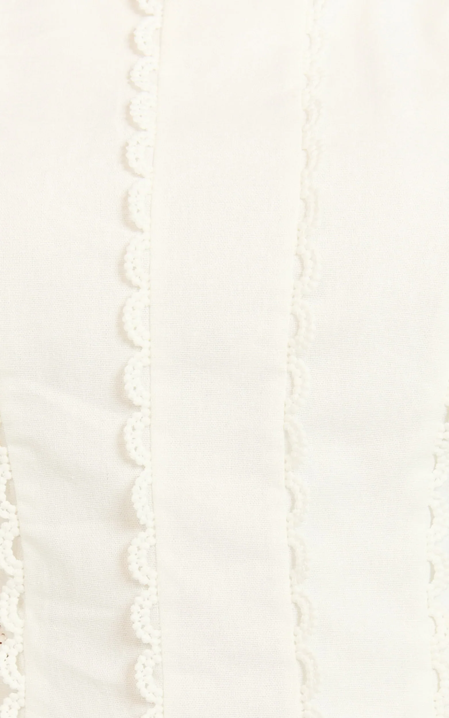 Laila Mini Linen Blend Dress High Neck Side Cut Out Puff Sleeve Straight Dress in Off White