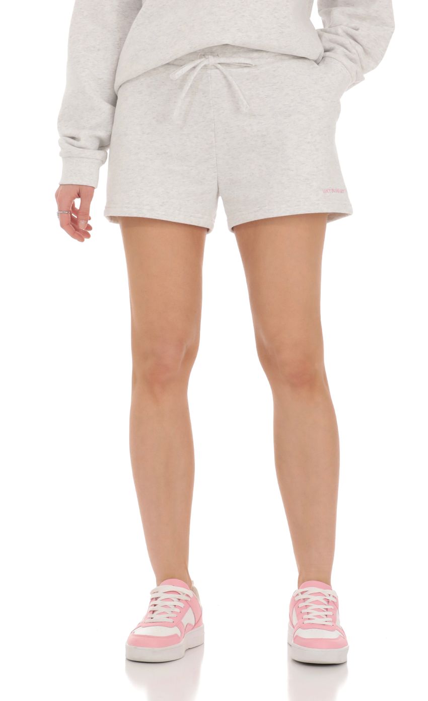 Embroidered Sports Suit in Grey