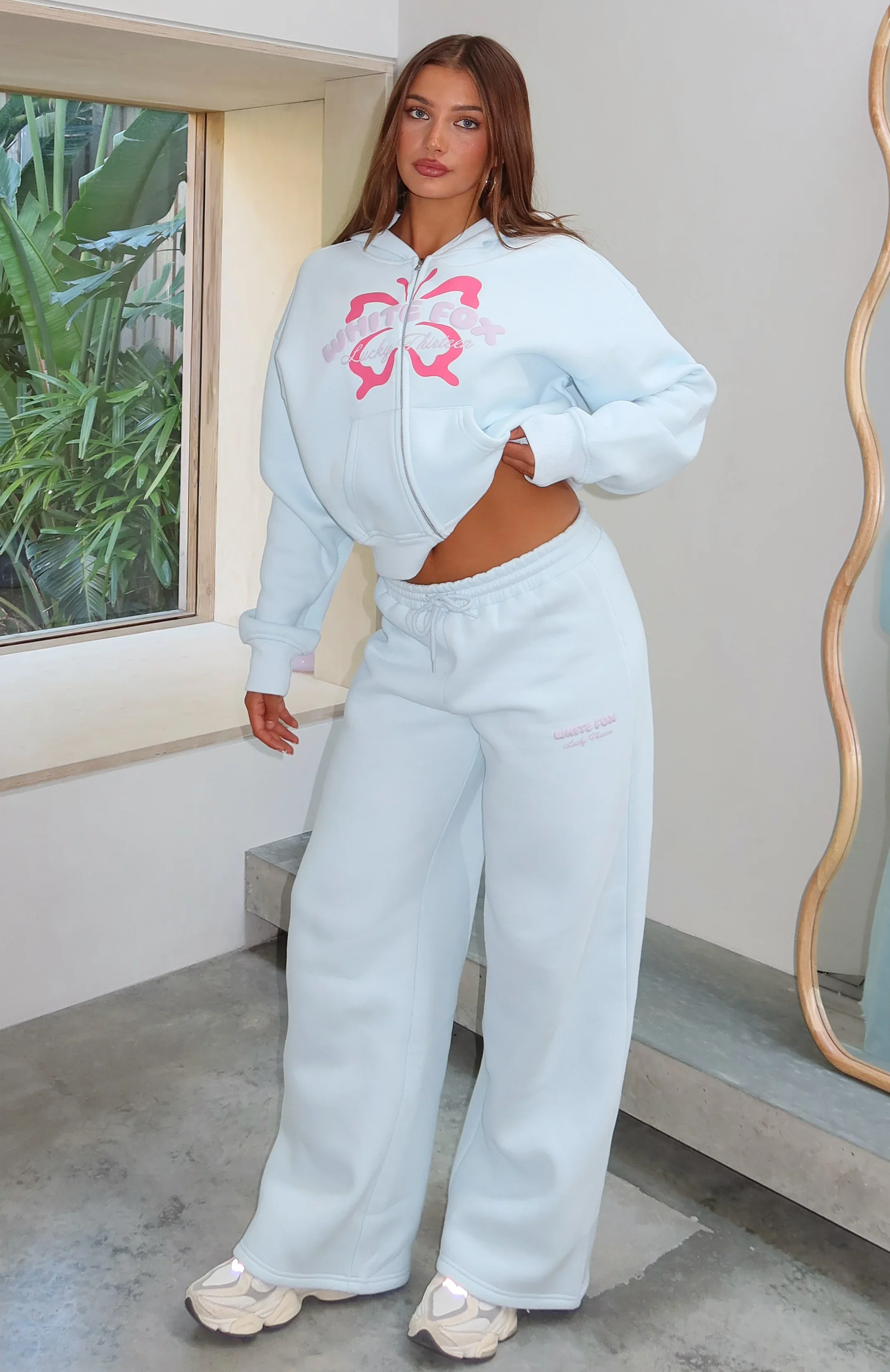 Lucky Thirteen Audrina Wide Leg Sweatpants Blue