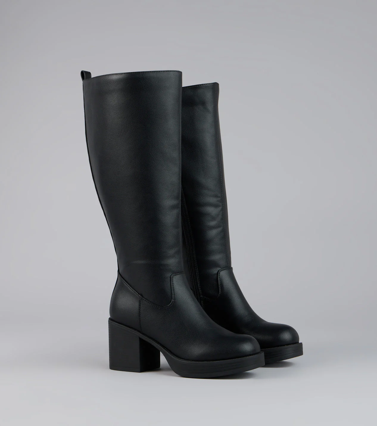 Steppin Up Block Heel Knee High Boots