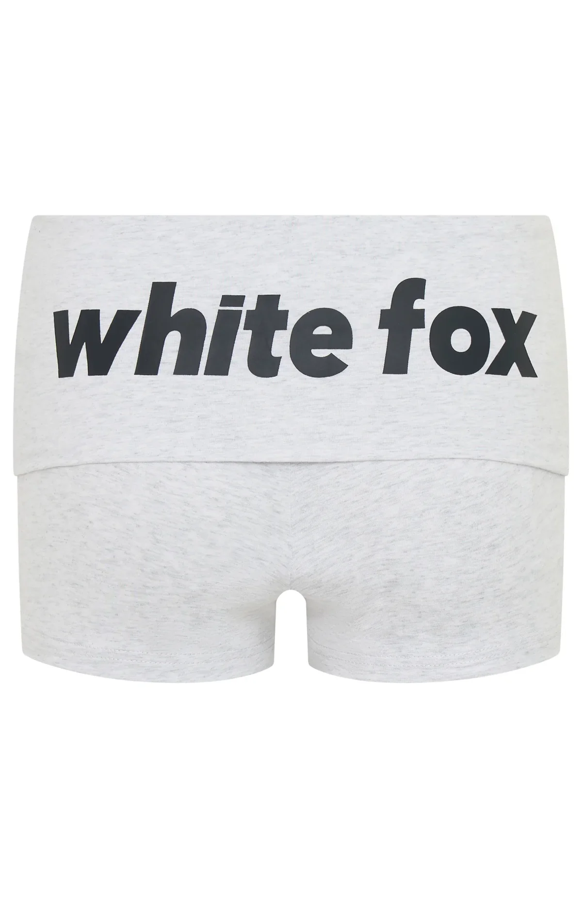 From The Archives Gigi Fold Over Booty Shorts Grey Marle