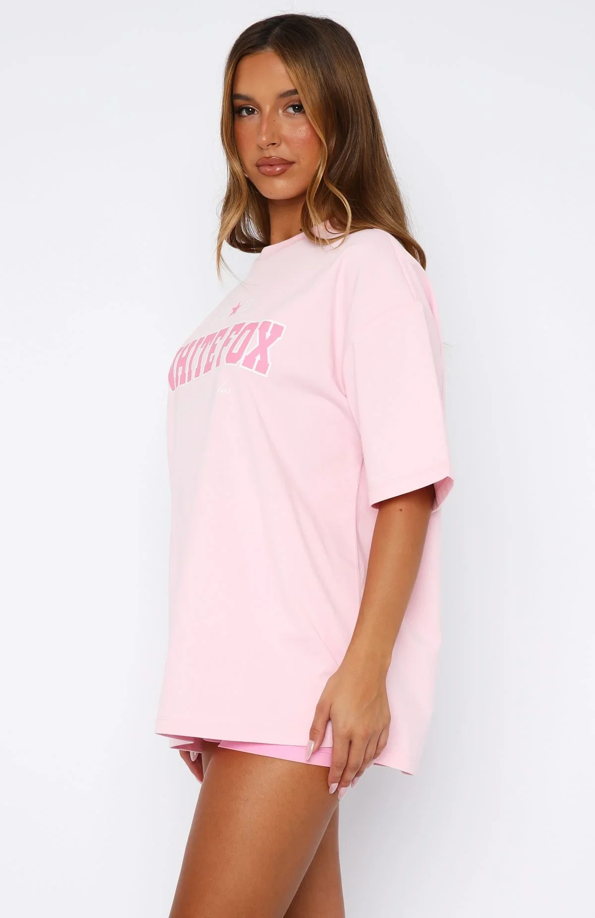 Gave You My Time Oversized Tee Pink