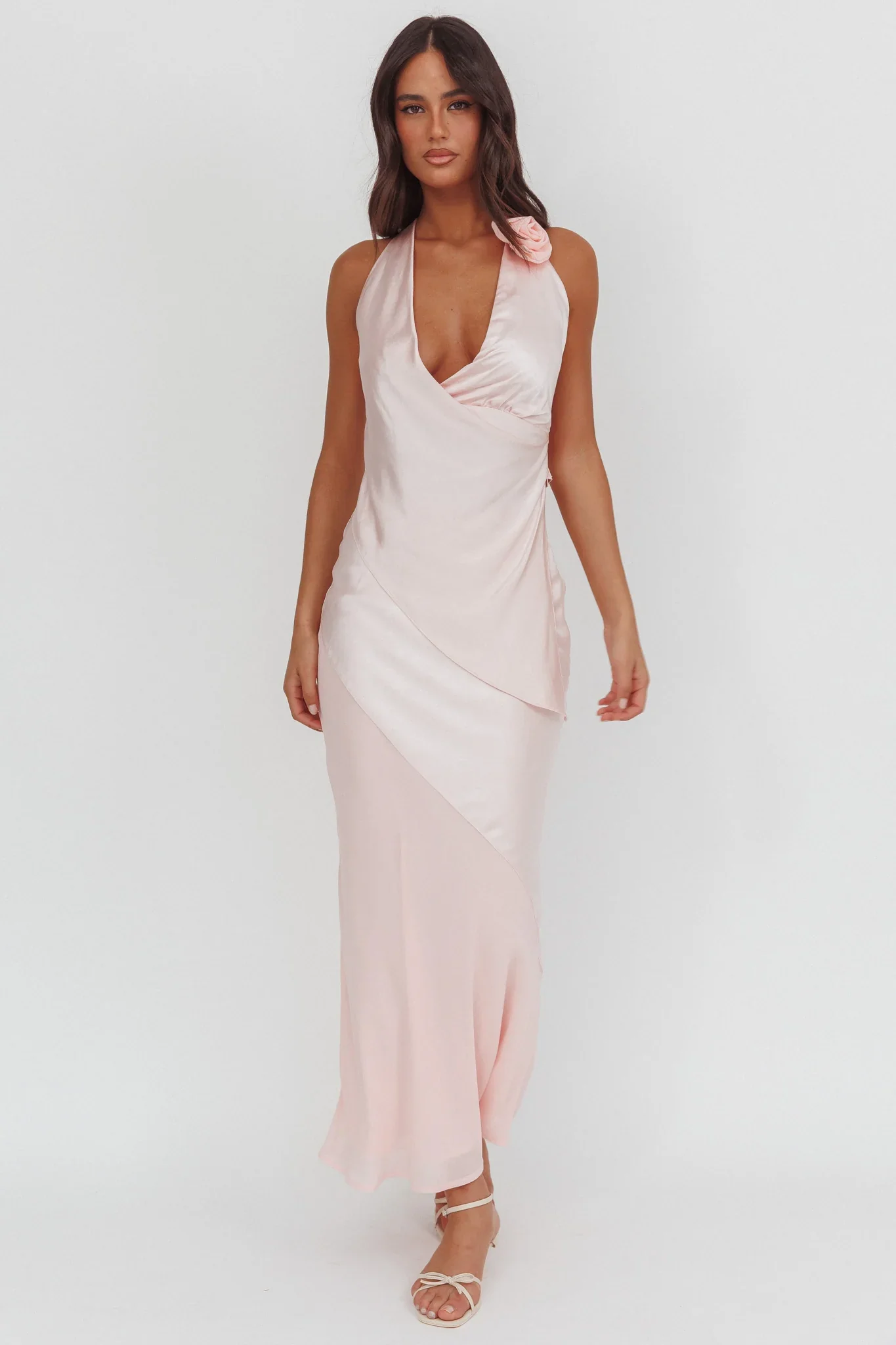 Easy Love Contrast Maxi Skirt Pink