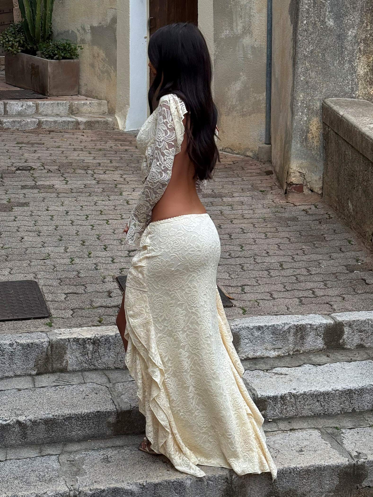 PIETTE MAXI SKIRT CREAM