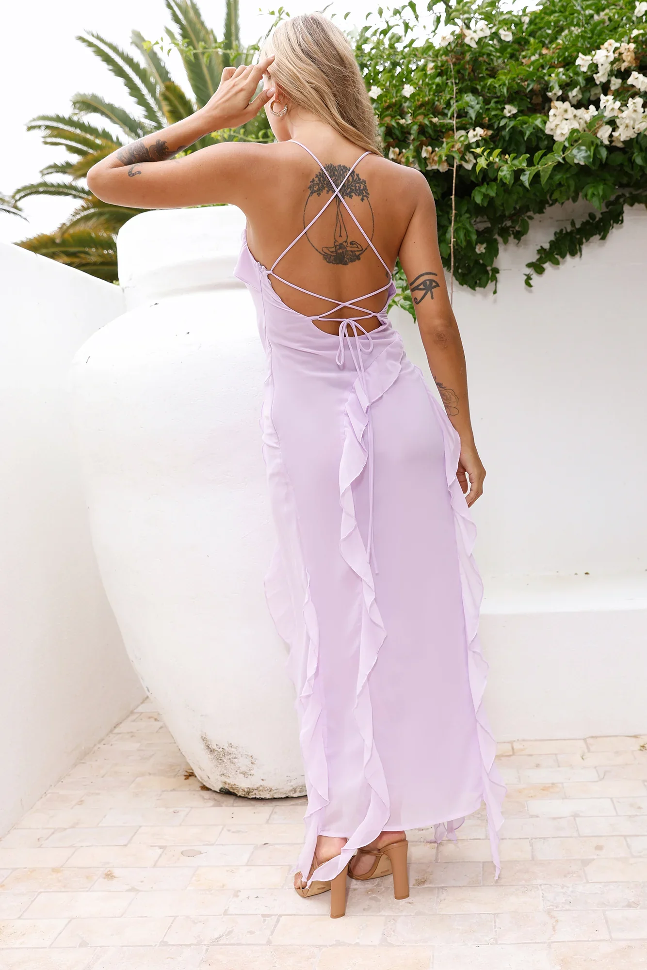 Station Of Luxe Midi Dress Lilac