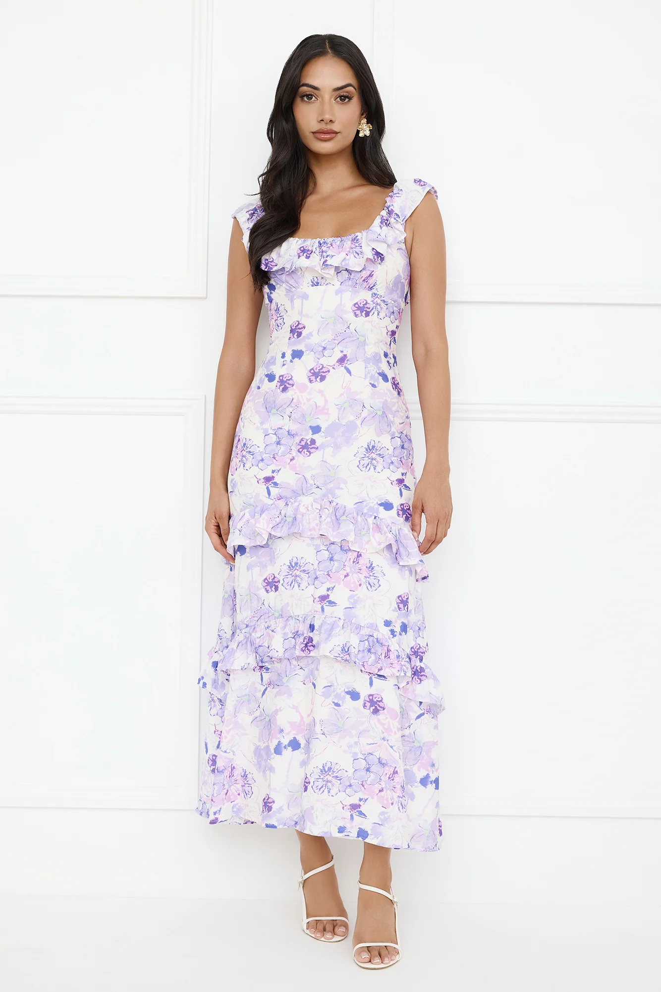Midnight Magnolia Maxi Dress Purple
