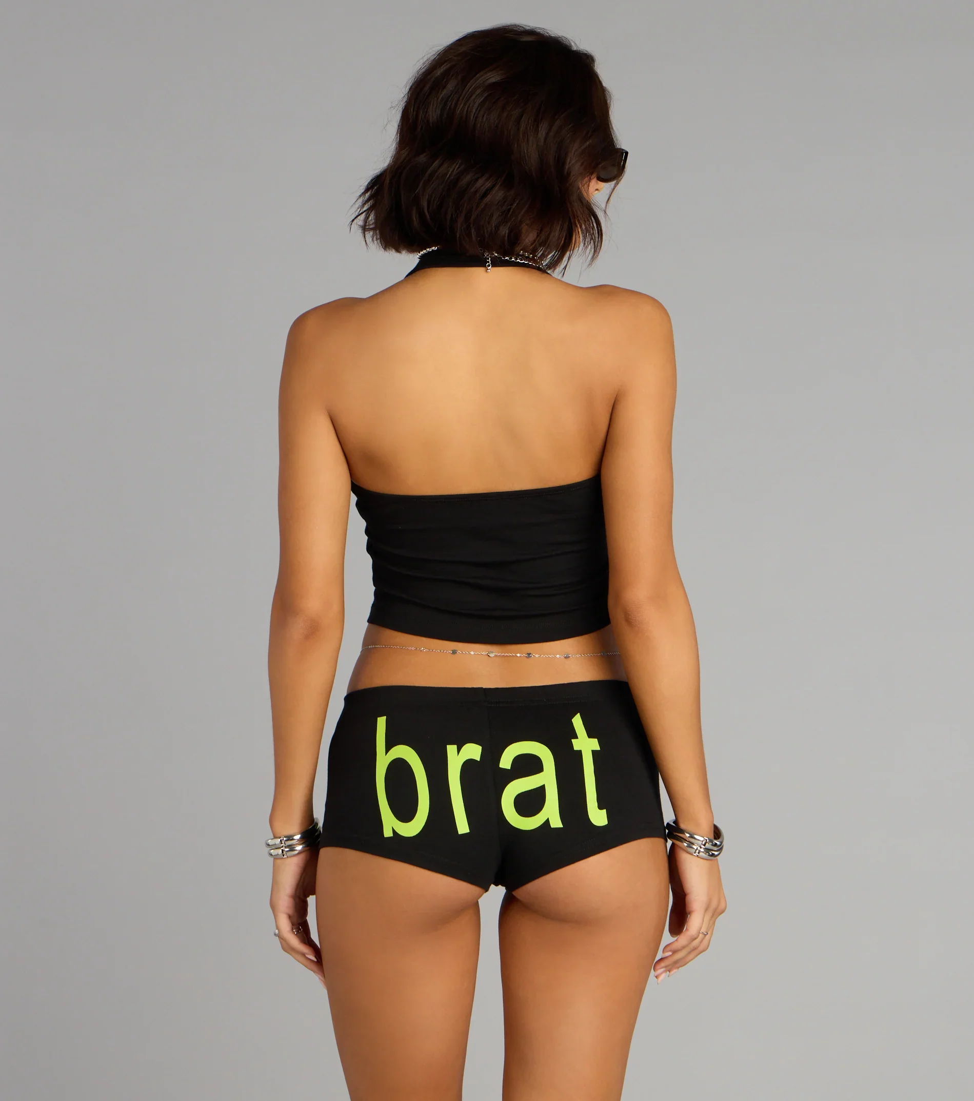 365 Party Girl Graphic Halter Top