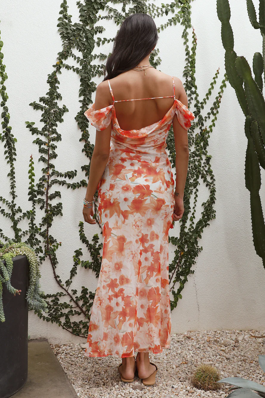 Wishing Well Maxi Dress Orange