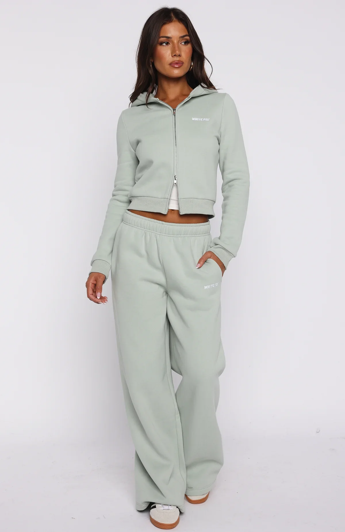 Comfy And Cute Wide Leg Sweatpants Seafoam