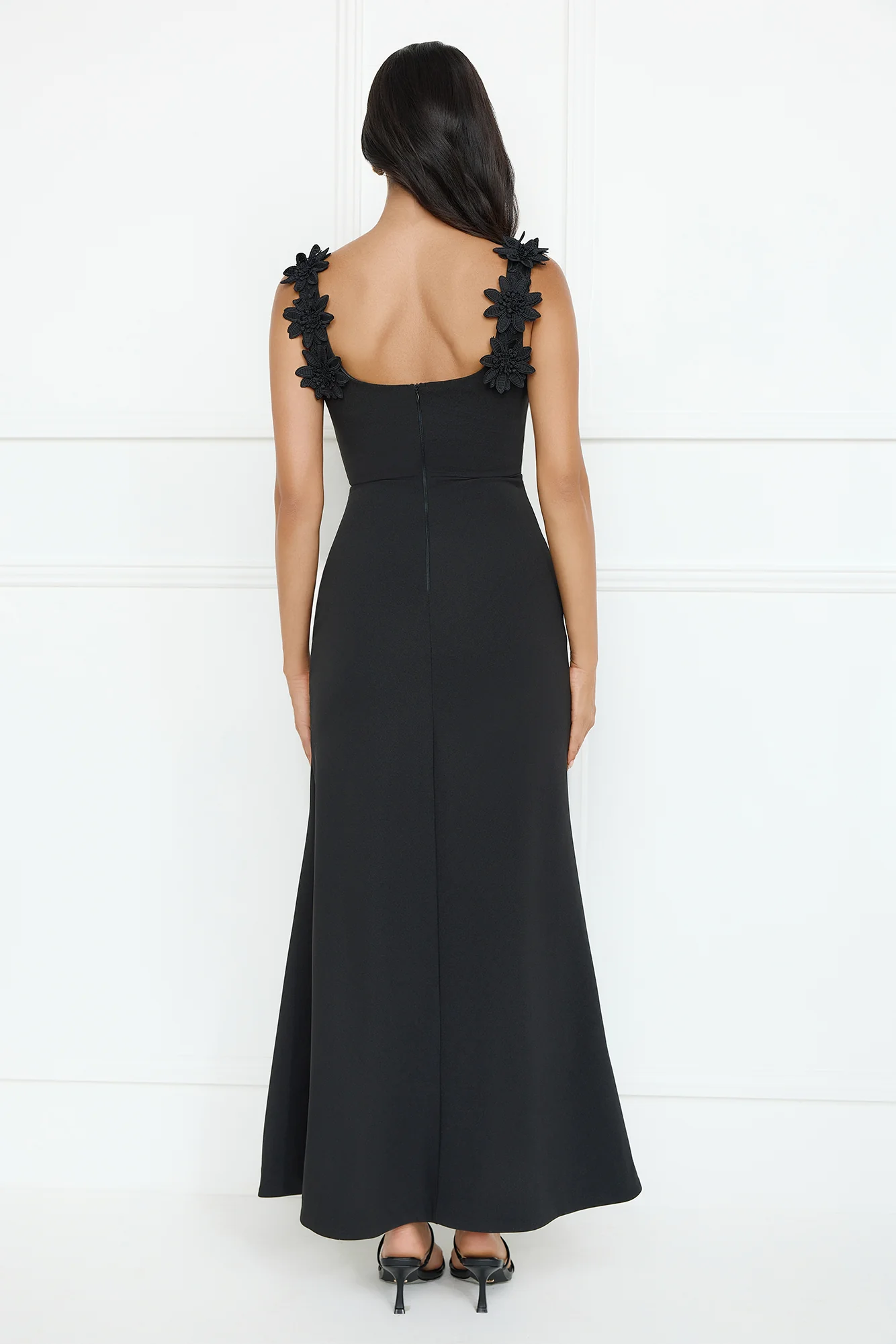 Moonlight Veil Maxi Dress Black
