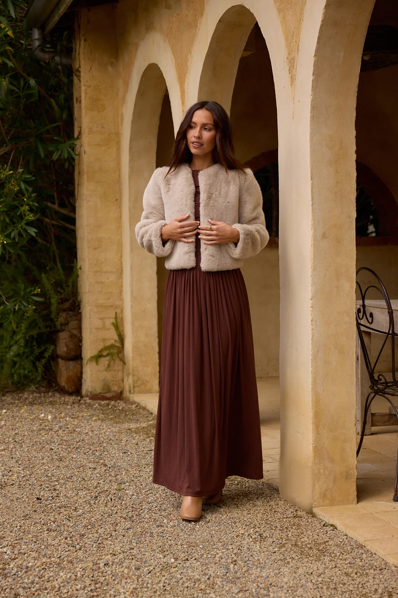 Nalla Maxi Dress Brown