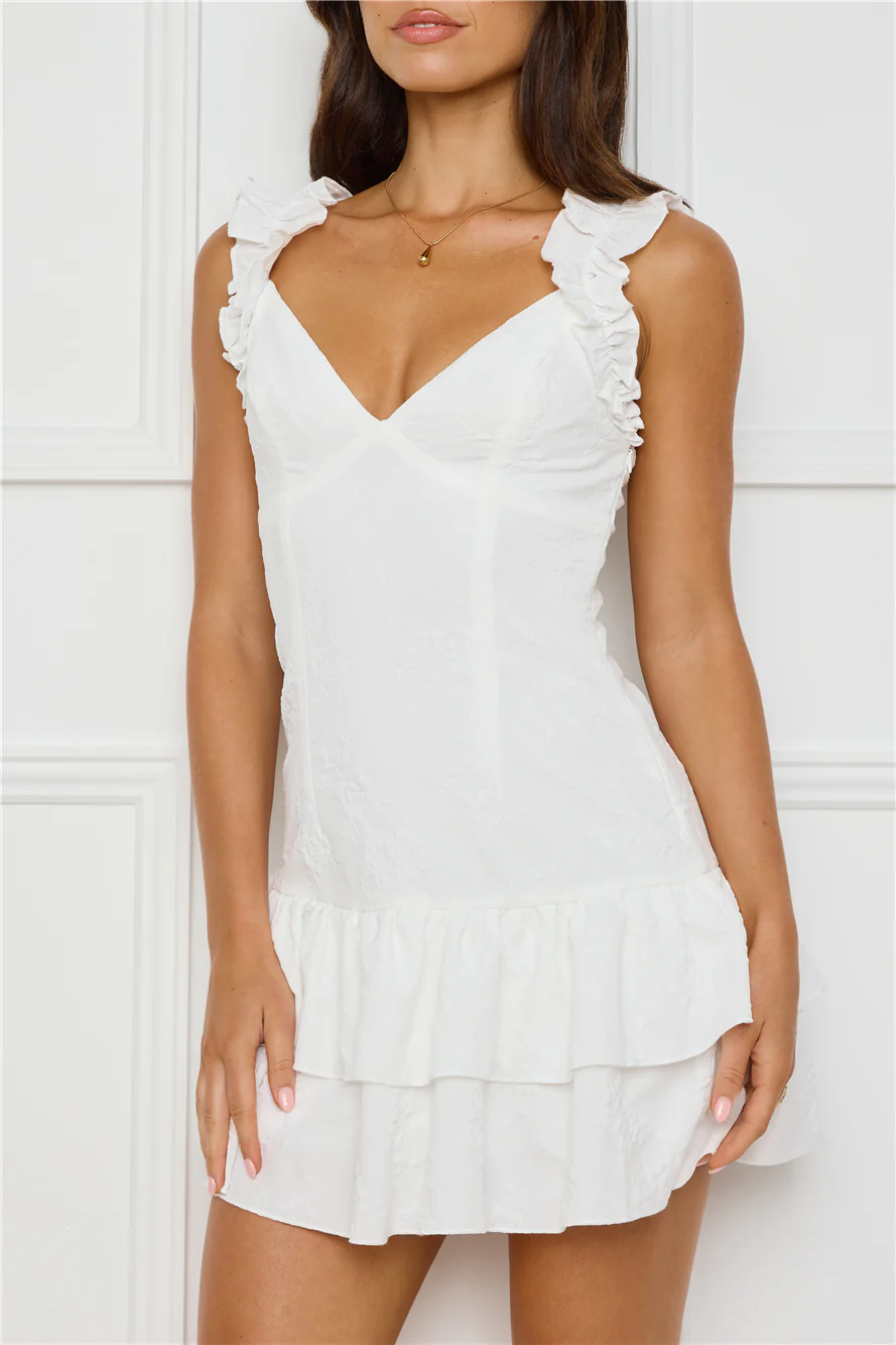 Your Wildflower Mini Dress White