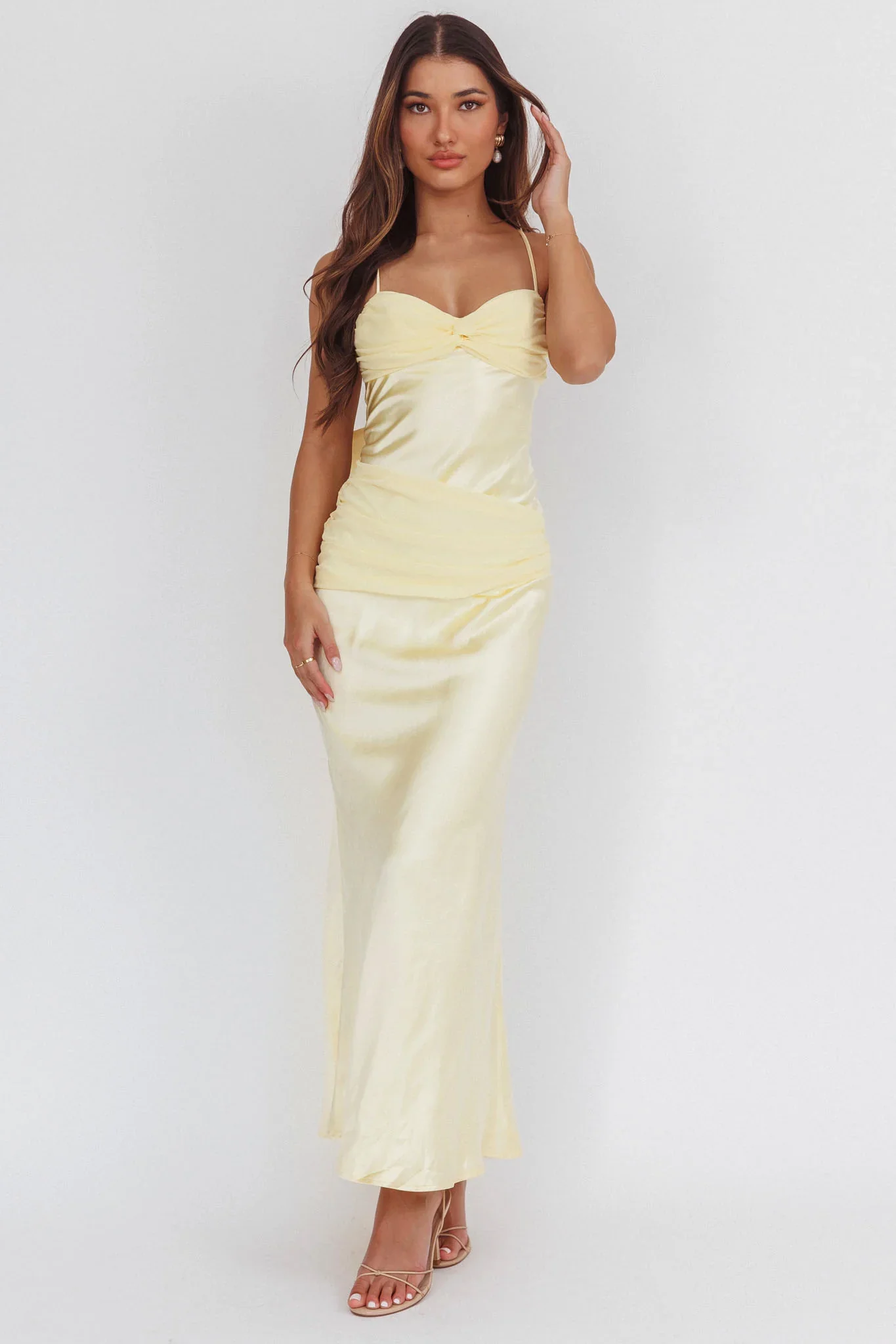 Arizona Sunset Criss-Cross Bow Back Dress Yellow