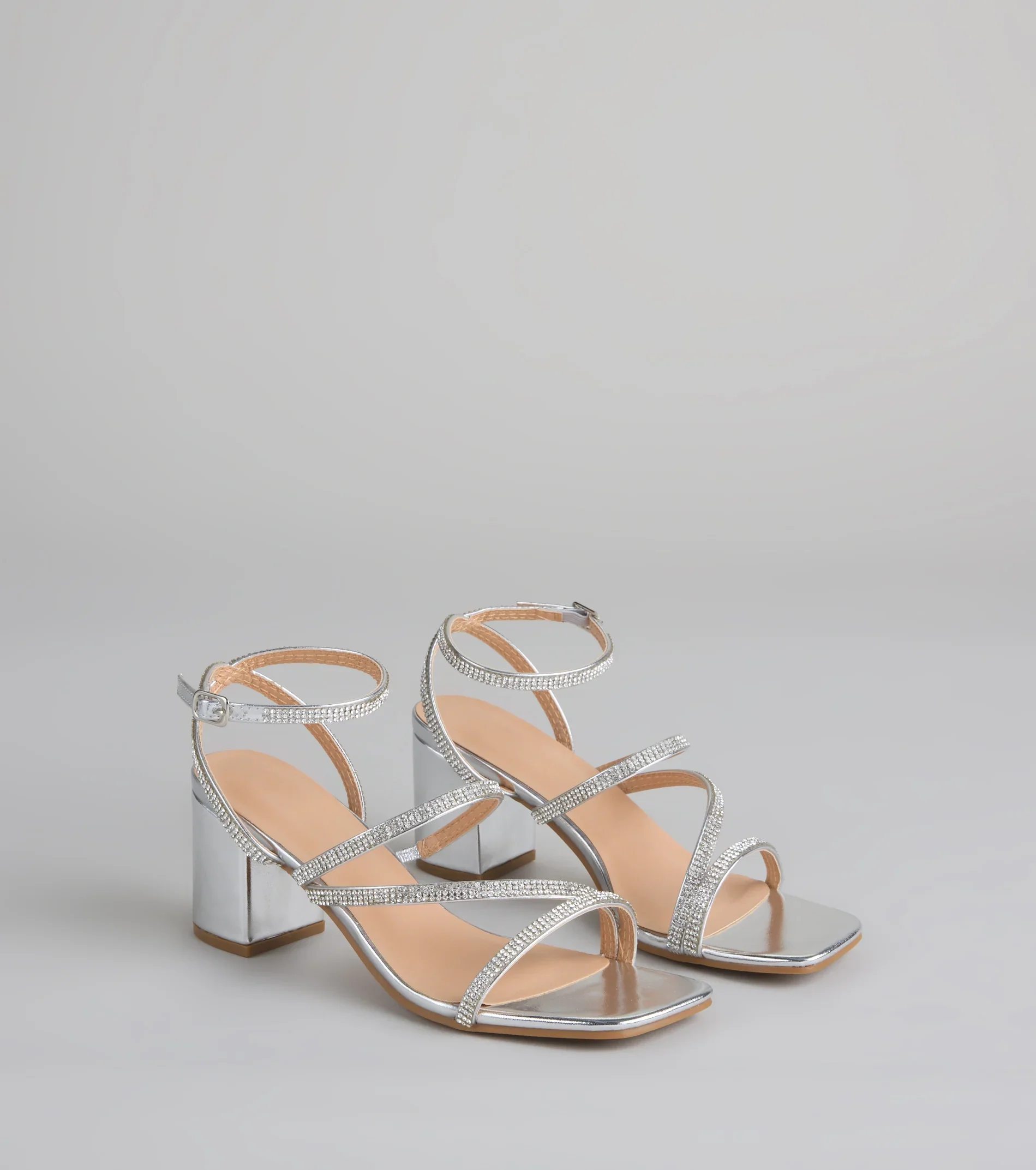 Made You Sparkle Rhinestone Block Heels