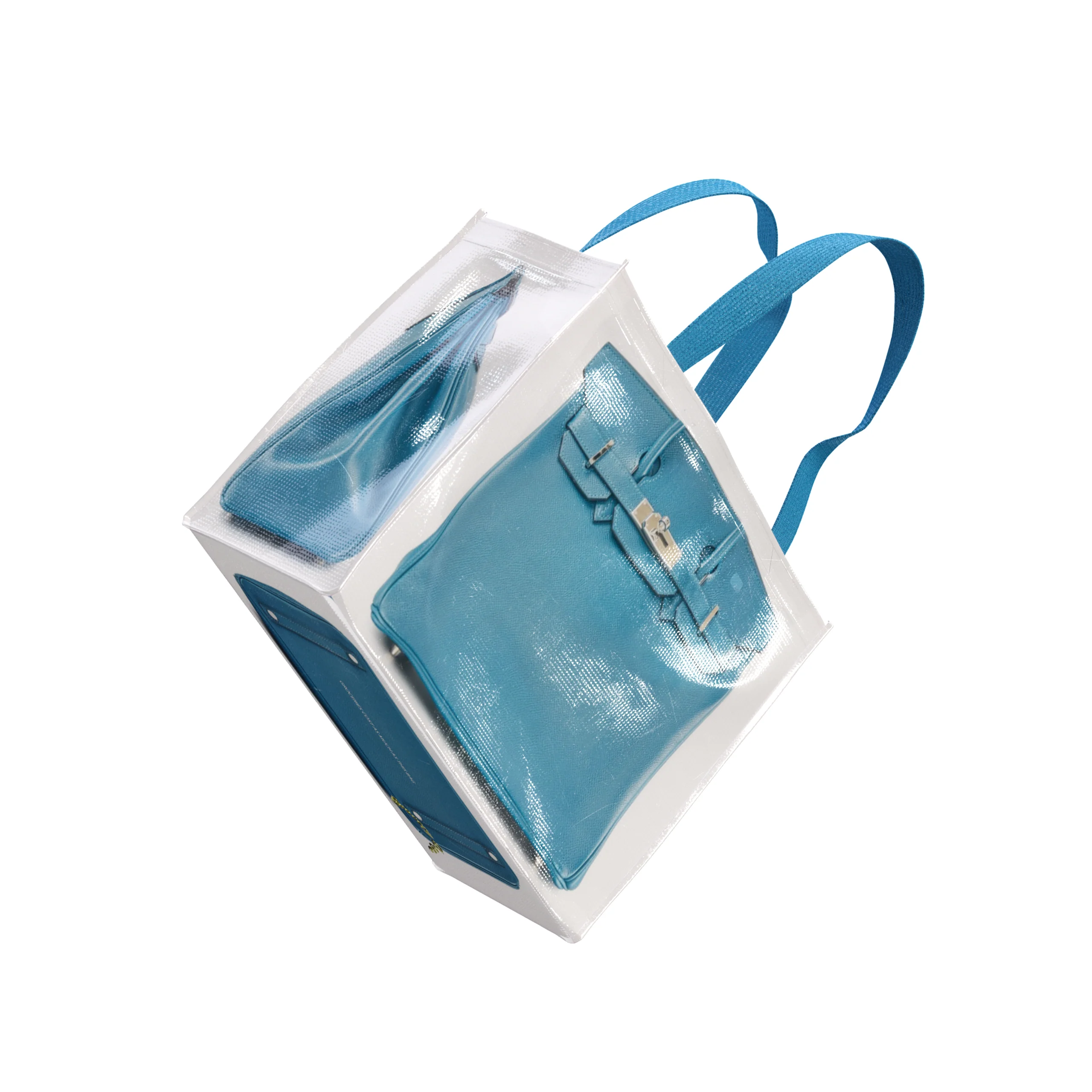 Grocery Bags Creative Parody Platinum Bag Print Woven Bag Full Take Down Birkin Fitness Casual Bag